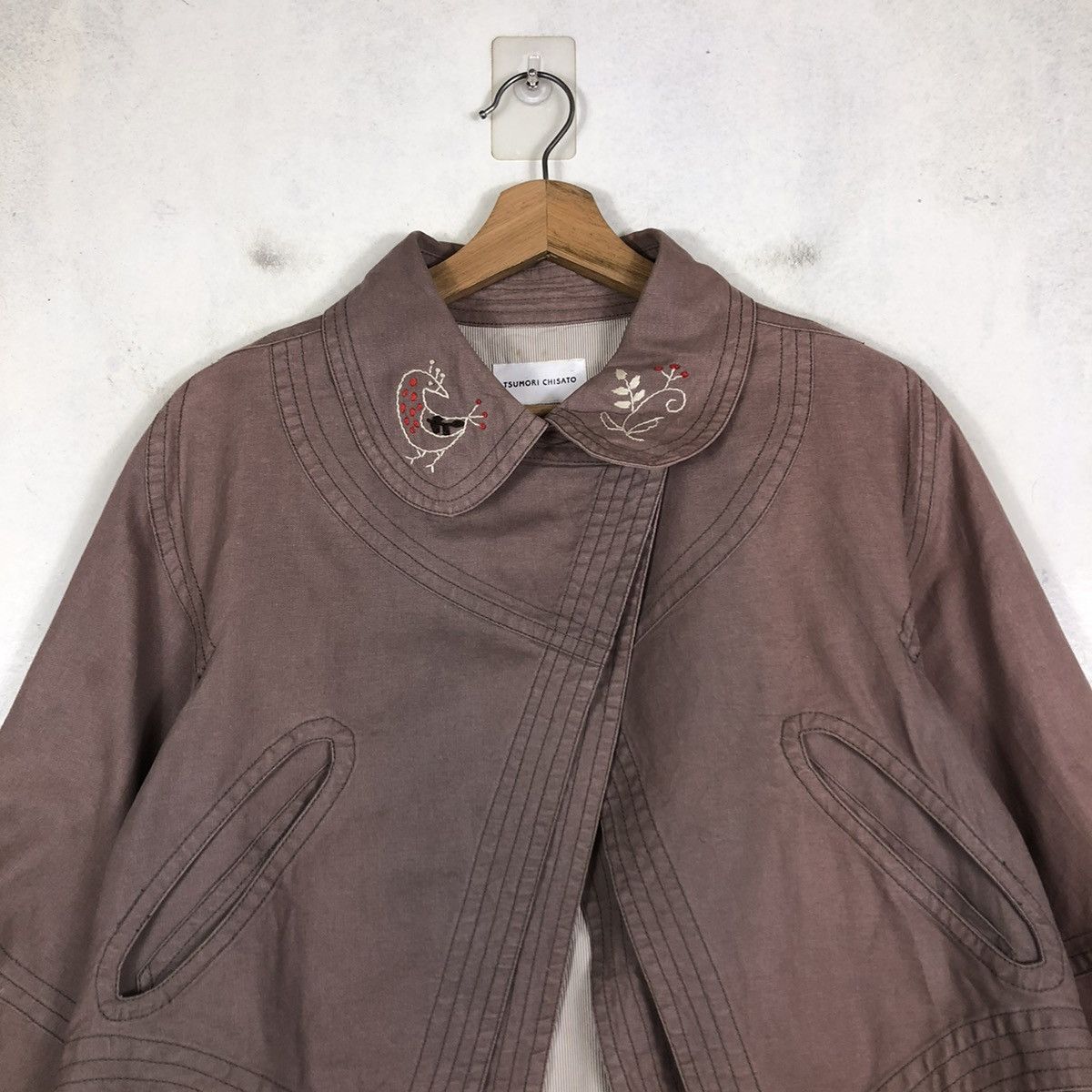 Issey Miyake 📌CROPPED BIKER JACKET DOUBLE LAYER TSUMORI CHISATO Size US M / EU 48-50 / 2 - 5 Thumbnail