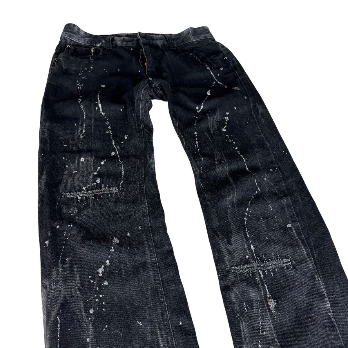 If Six Was Nine 🌟00s LAGUST PAINT SPLASHED DENIM PANTS Size US 32 / EU 48 - 8 Thumbnail