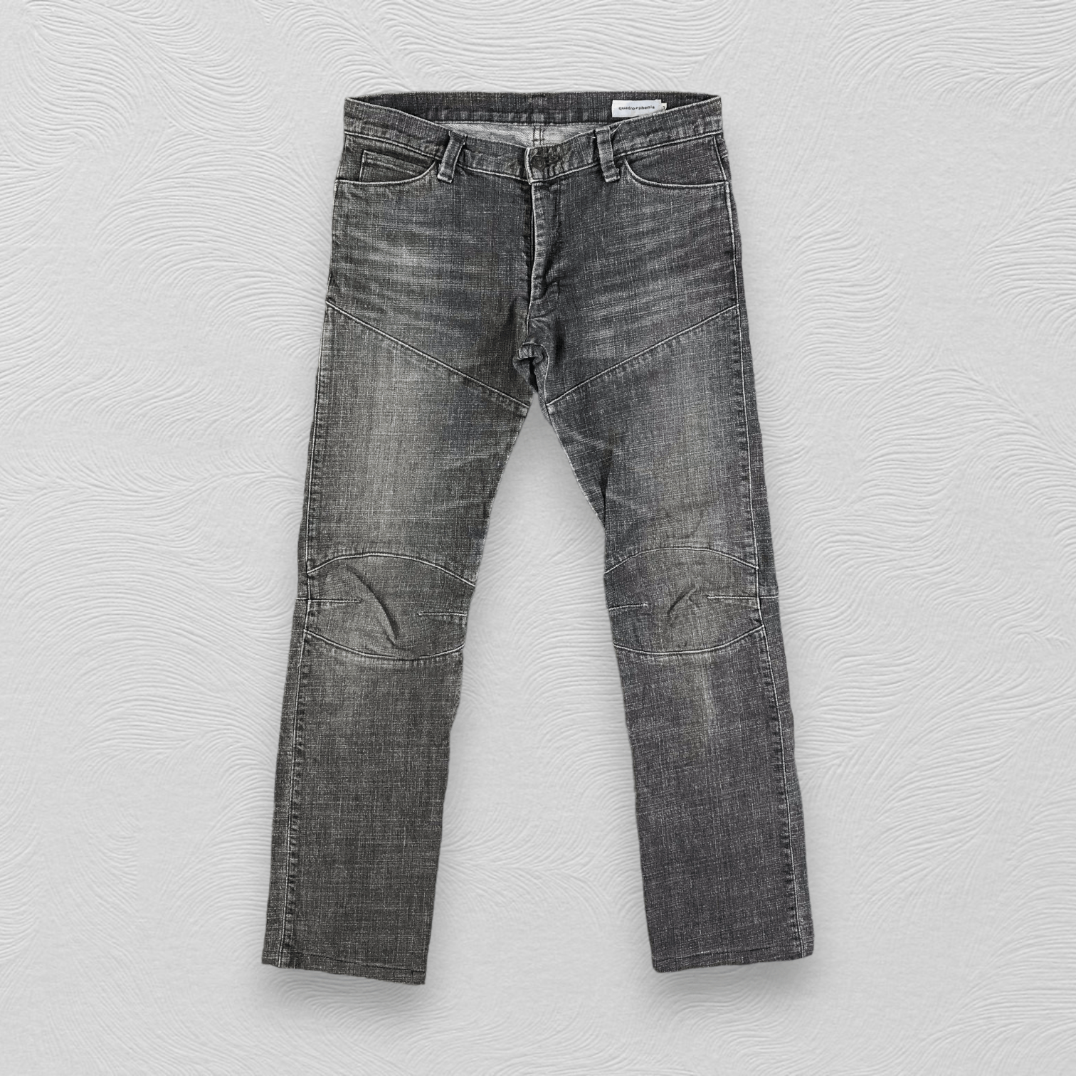 Japanese Brand Quadrophenia Faded Black Biker Jeans KJ2149 Size US 32 / EU 48 - 1 Thumbnail
