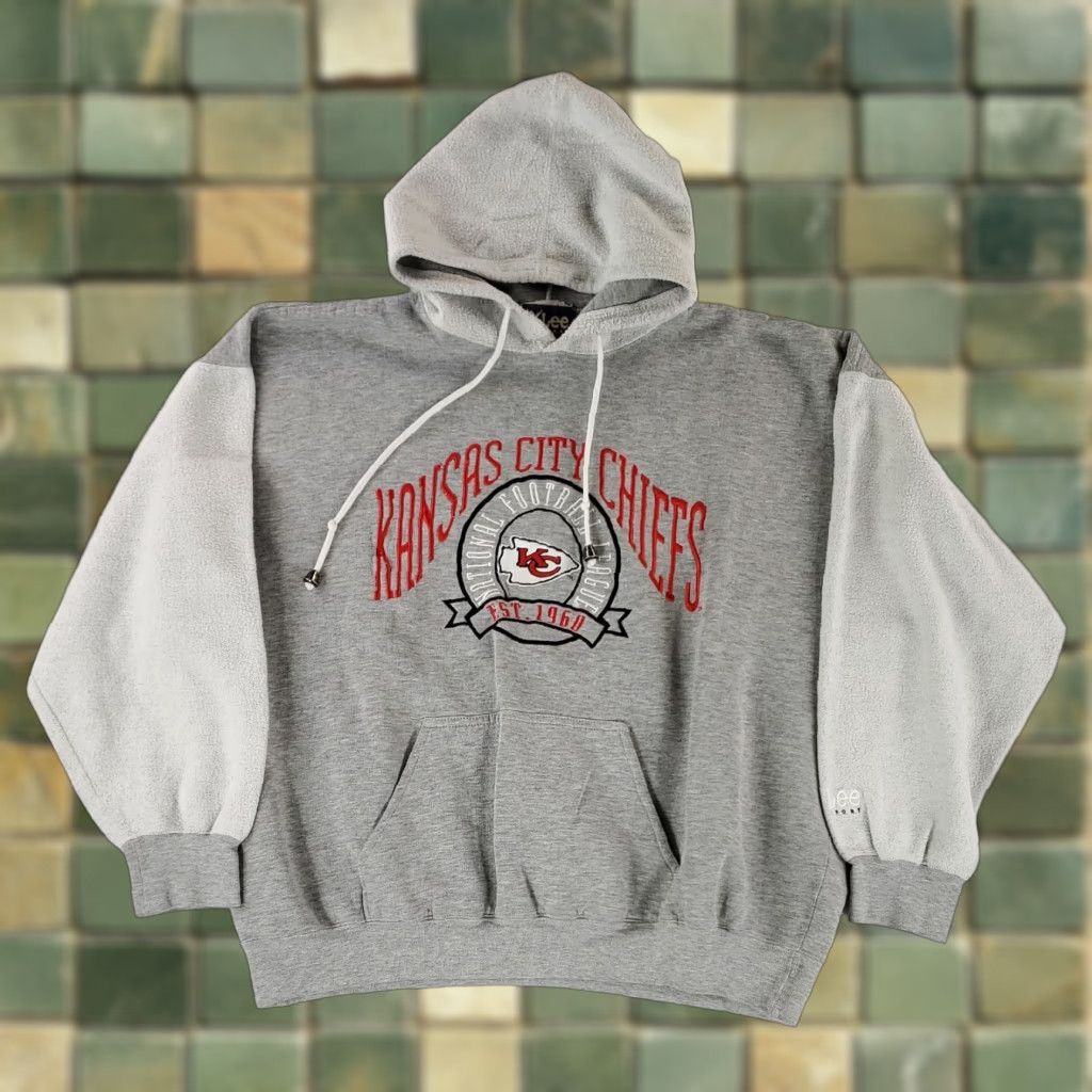 Lee VINTAGE Kansas City Chiefs Sweatshirt Hoodie VTG 90s Lee Sport Embroidered Gray Mens XL Pullover Gray Sweatshirt Mens XL Kansas City Chiefs Size US XL / EU 56 / 4 - 1 Thumbnail