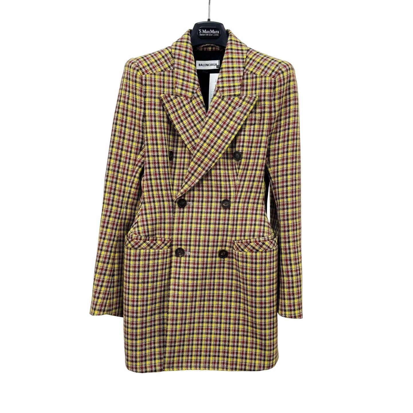 Balenciaga Balenciaga Plaid Wool Blazer Size 34 Size XS / US 0-2 / IT 36-38 - 1 Thumbnail
