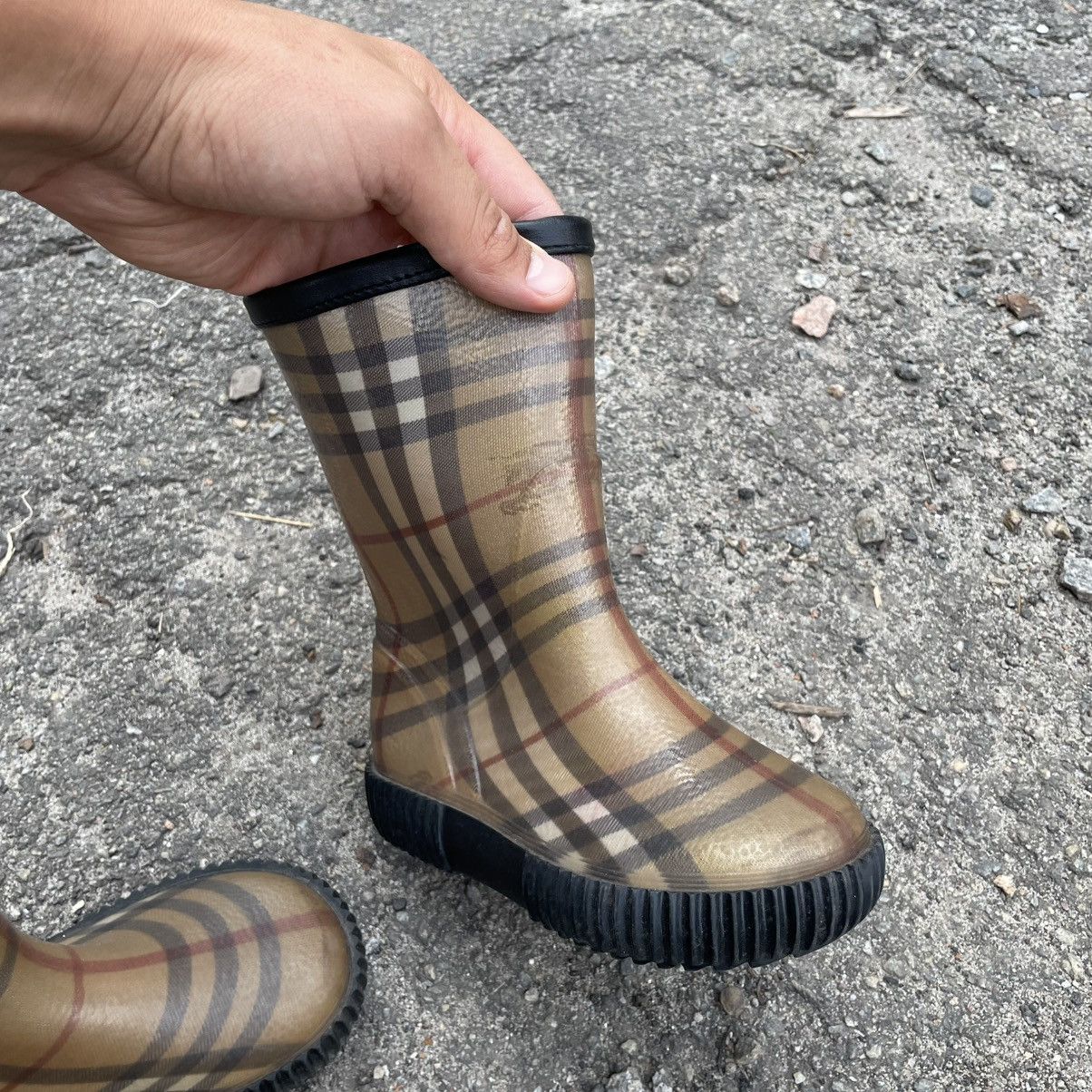 Burberry CHILD 28 Burberry Nova Check Rubber Rain Boots shoes sneaker Size US 4 / IT 34 - 8 Thumbnail