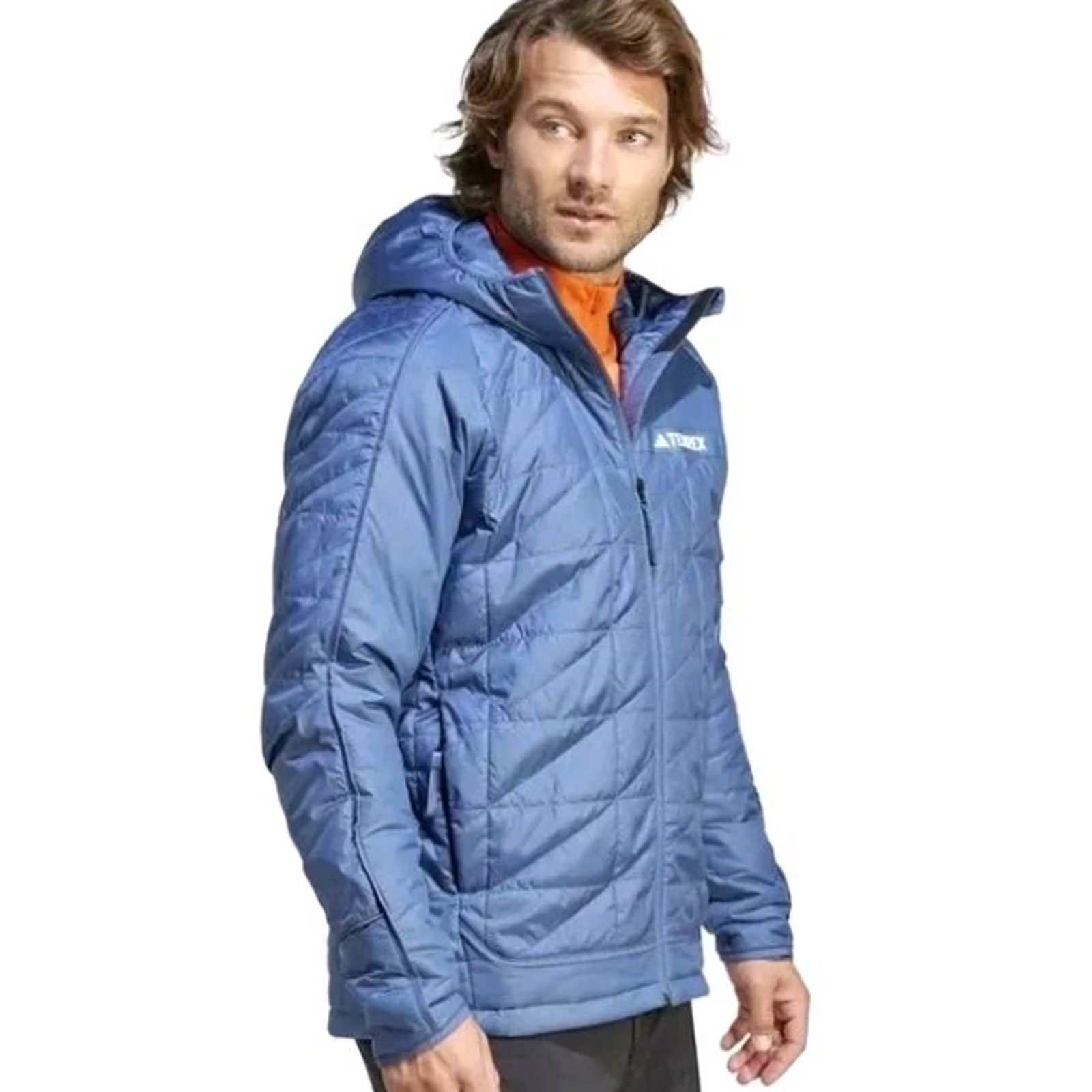 Adidas adidas Jacket Mens Medium Blue Terrex Multi Insulation Hooded Wonste IB4189 Men New Size US M / EU 48-50 / 2 - 3 Thumbnail