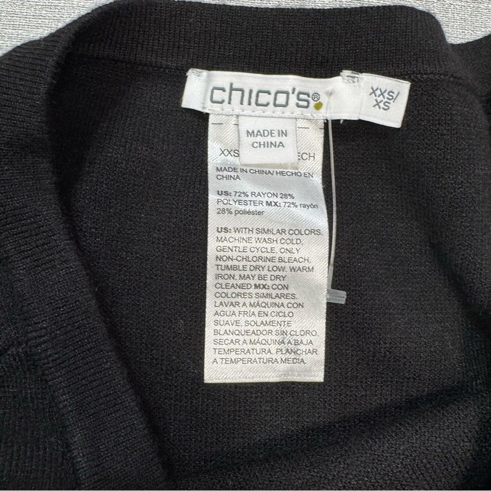 Chicos New Chico's Black Knit Sweater Cape Size XXS/XS Size XS / US 0-2 / IT 36-38 - 8 Thumbnail