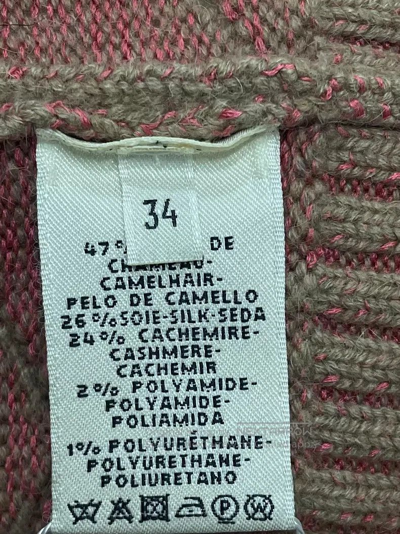 Hermes Hermes Khaki Checkered Cashmere Sweater Size XXS / US 00 / IT 34 - 5 Thumbnail