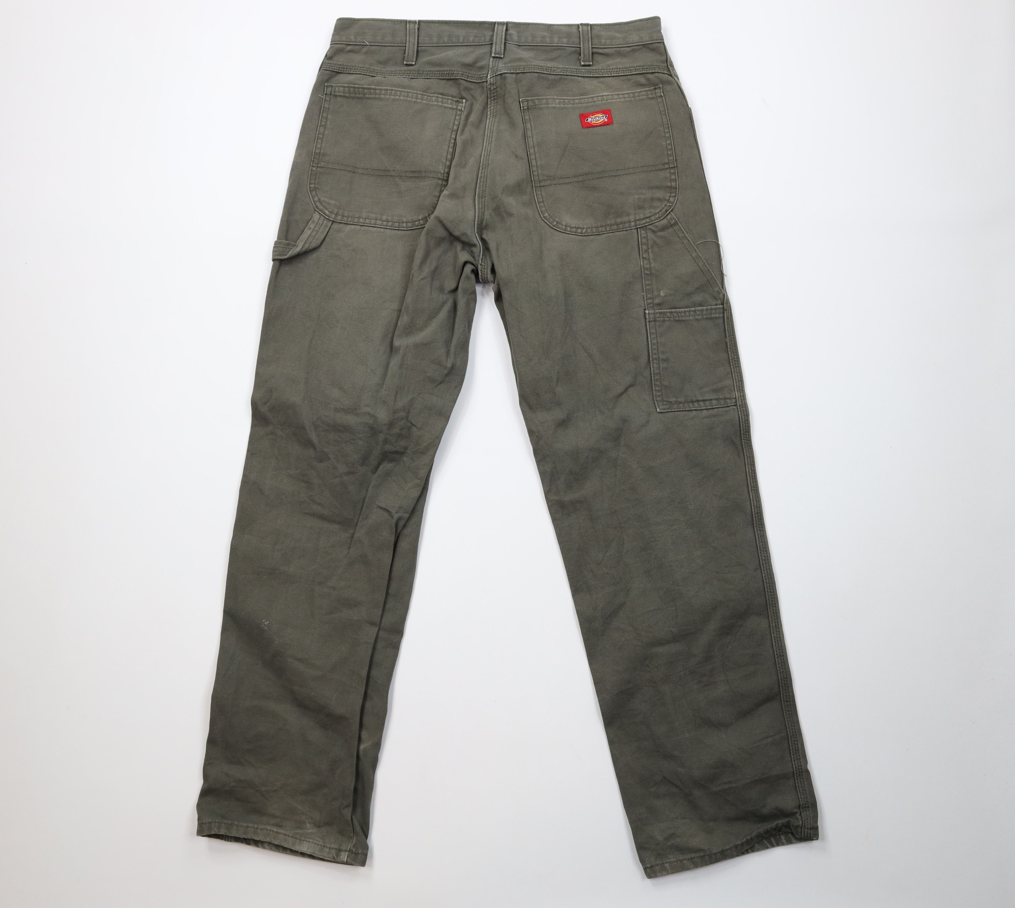 Dickies Vintage Y2K Dickies Canvas Dungaree Pants Workwear Green Size US 33 - 11 Thumbnail