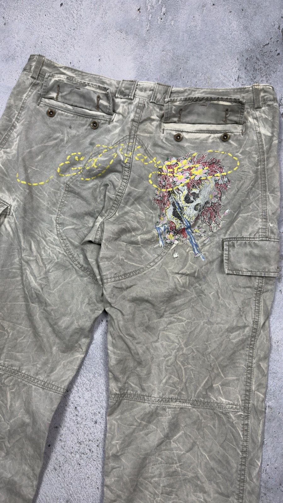 Christian Audigier Ed Hardy cargo pants zip multi pocket vintage Audigier rare Size US 36 / EU 52 - 2 Thumbnail