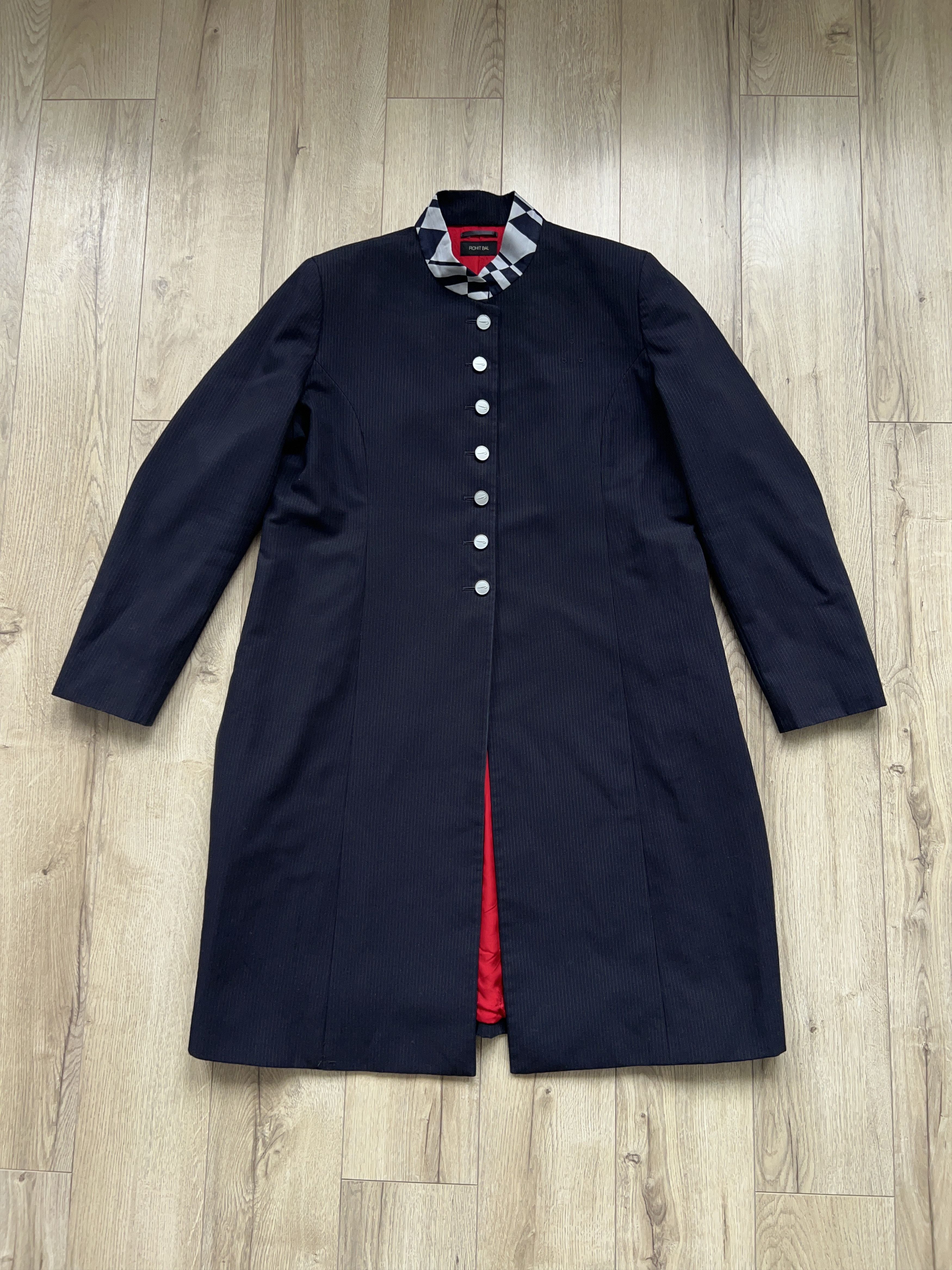 Designer ROHIT BAL Indian Nehru Jacket Coat Wool Polyester Size XL Size XXL / US 16-18 / IT 52-54 - 1 Thumbnail