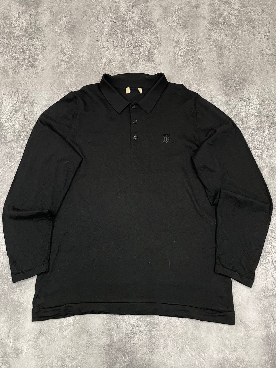 Burberry Burberry Men Long Sleeve Polo Shirt Merino Wool Classic Fit Size US L / EU 52-54 / 3 - 1 Thumbnail