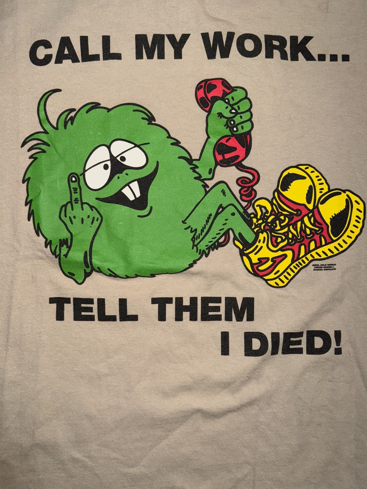 Cold World Frozen Goods Cold World Frozen Goods “Call My Work Tell Them I Died” Tee Size US XL / EU 56 / 4 - 2 Thumbnail