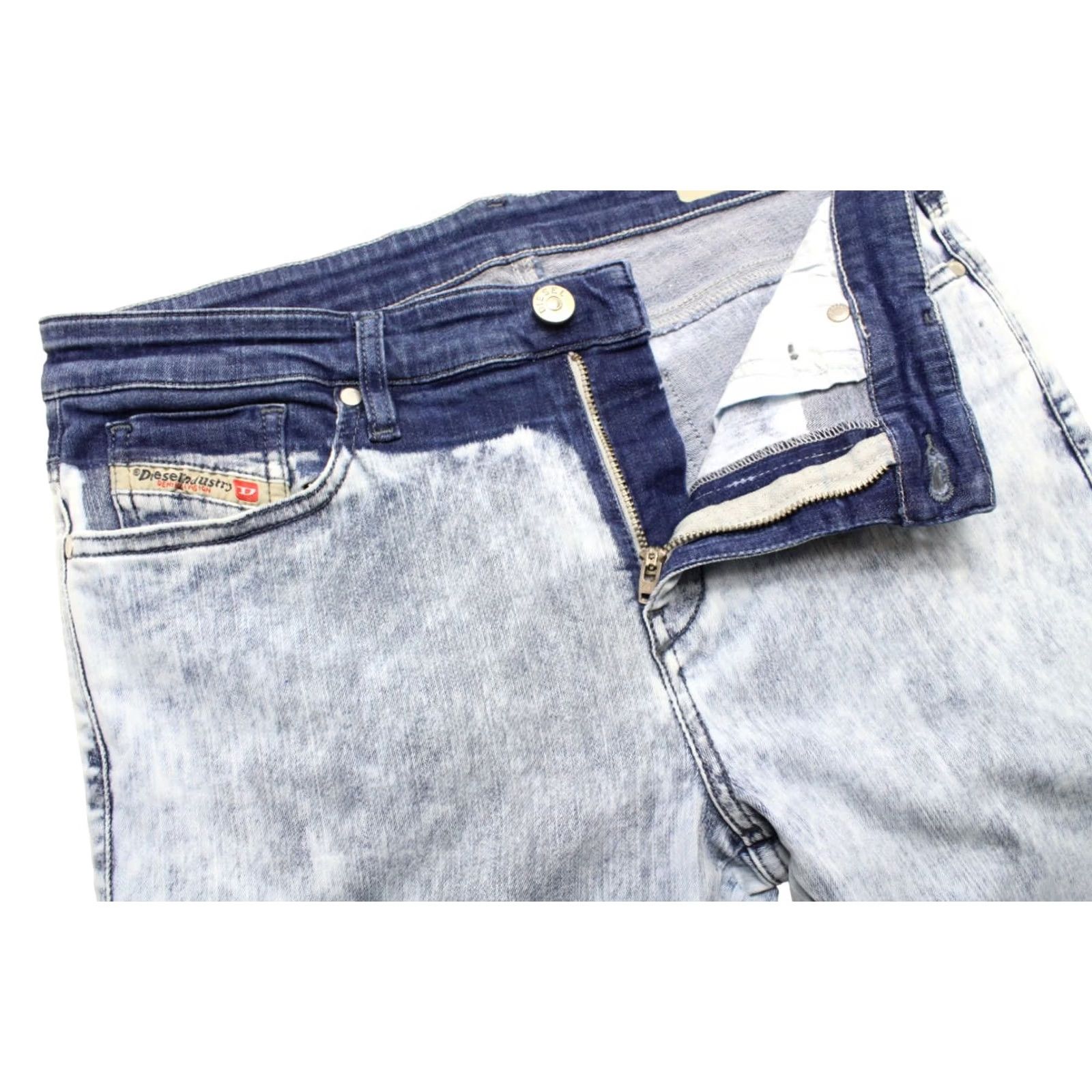 Diesel DIESEL Skinzee Super Slim-Skinny Regular Waist 0852T Jeans Women's W31/L32 Zip Jeans - Blue Slim Women's W31/L32 Zip Size 24" / US 00 / IT 34 - 4 Thumbnail