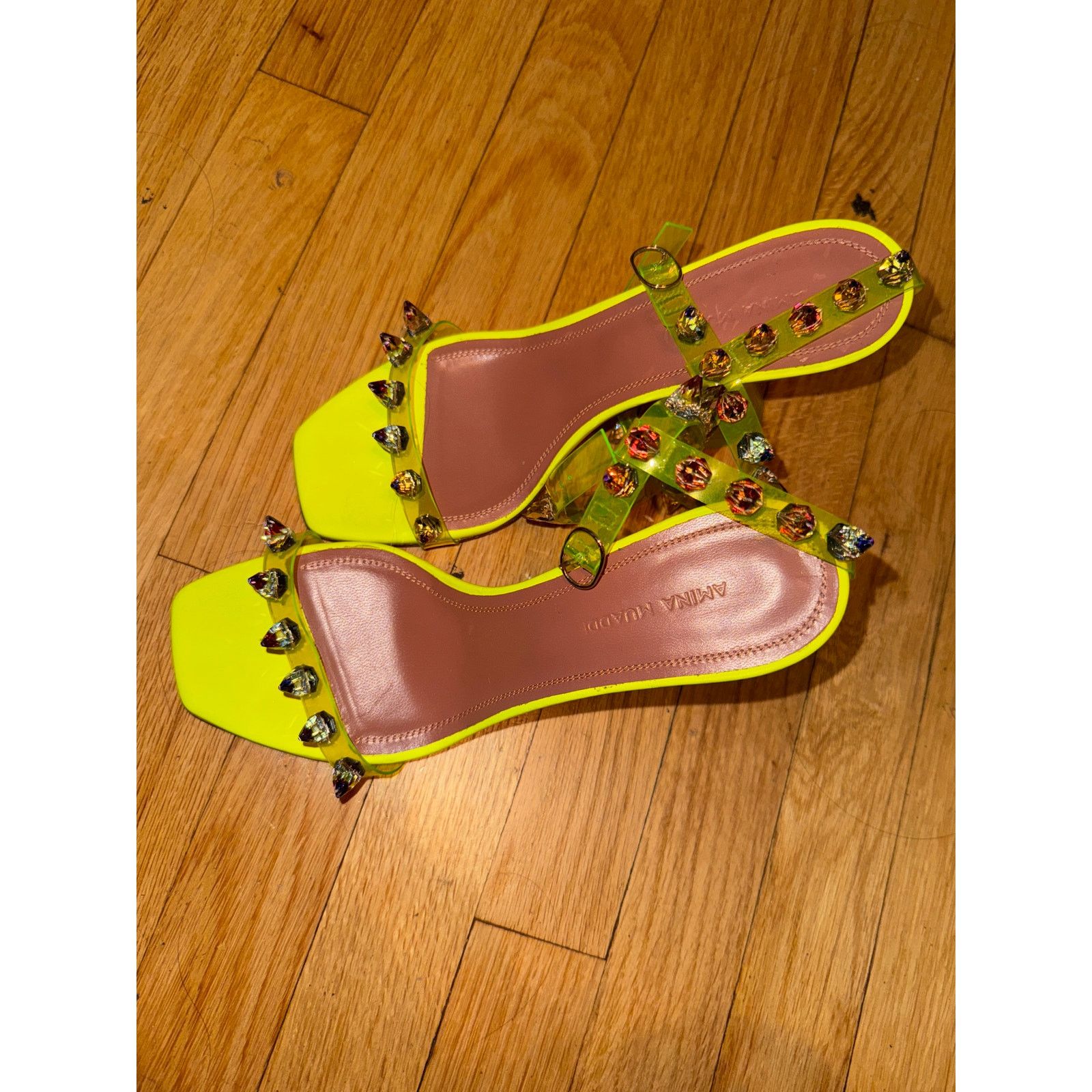 Amina Muaddi Amina Muaddi Julia spike studded heels 36 Size US 6 / IT 36 - 2 Thumbnail