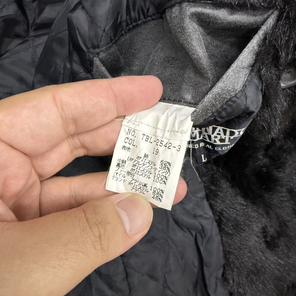 Tornado Mart 2000s Tornado Mart Shearling Fur Waxed Midi Coat Punk Size US L / EU 52-54 / 3 - 10 Thumbnail