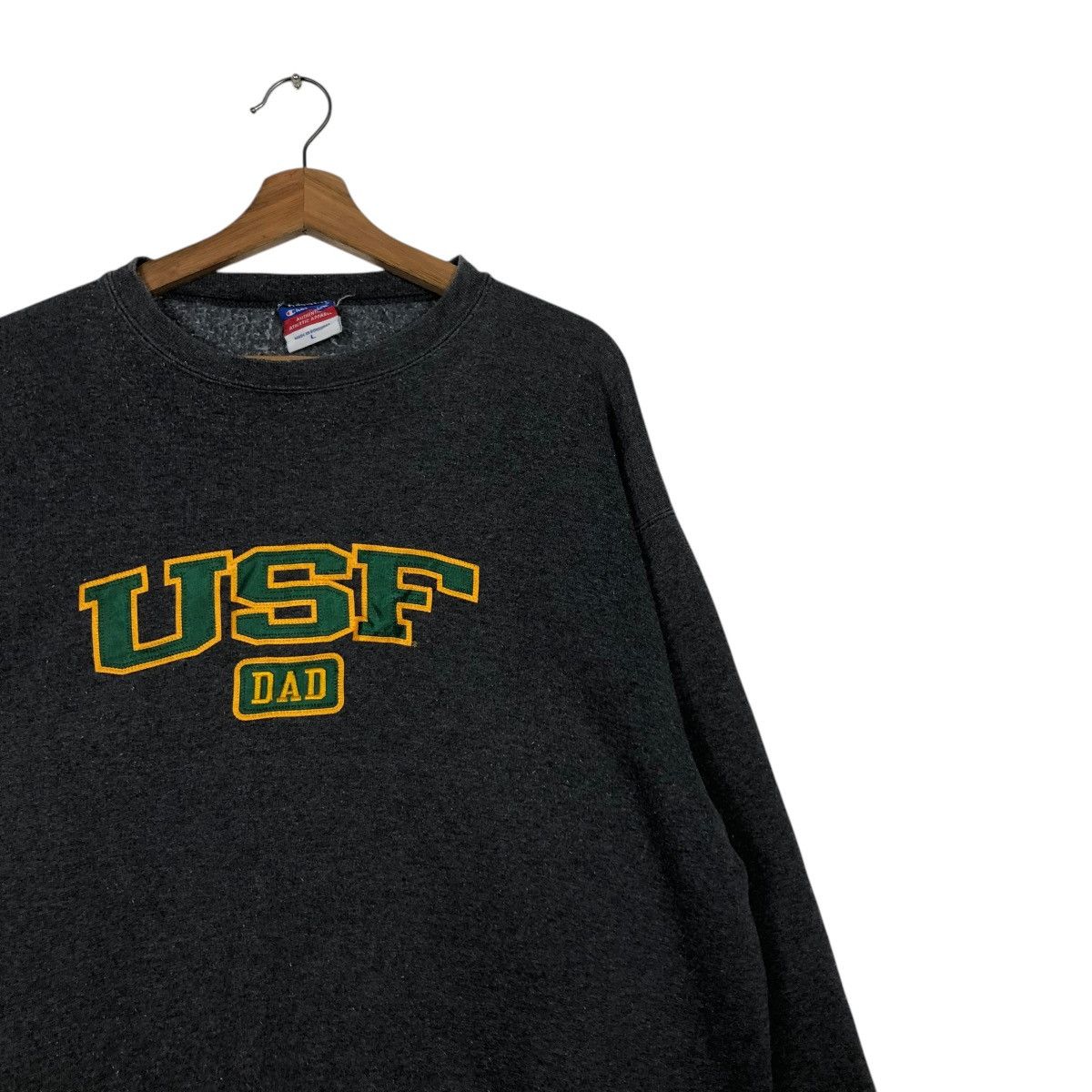 Champion 🔥VINTAGE SWEATSHIRT CHAMPION USA DAD BIG LOGO SPELL OUT Size US L / EU 52-54 / 3 - 8 Thumbnail