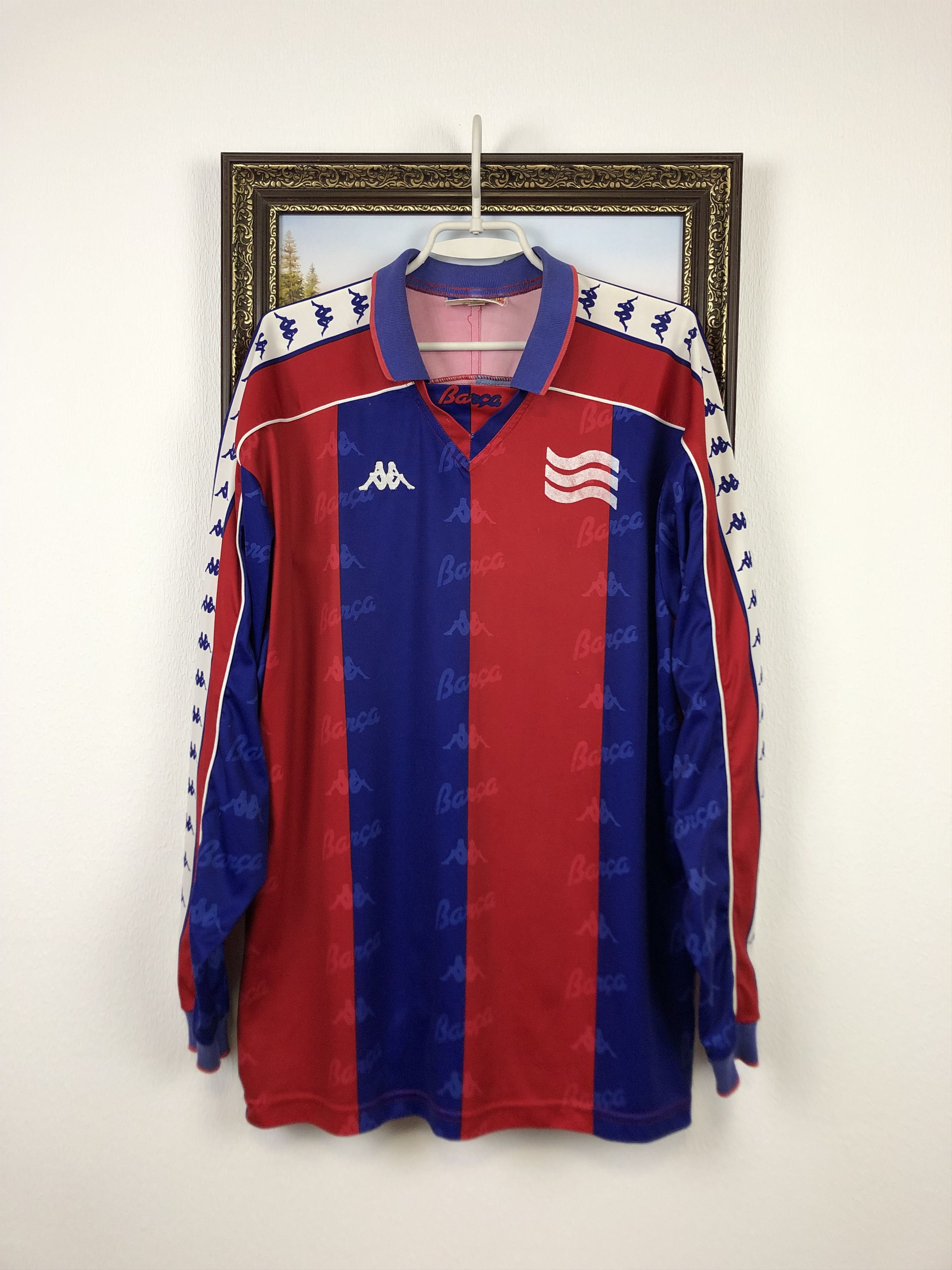Kappa × Vintage Barcelona Home football shirt 1992 Soccer Long Sleeve Jersey Size US XL / EU 56 / 4 - 1 Thumbnail
