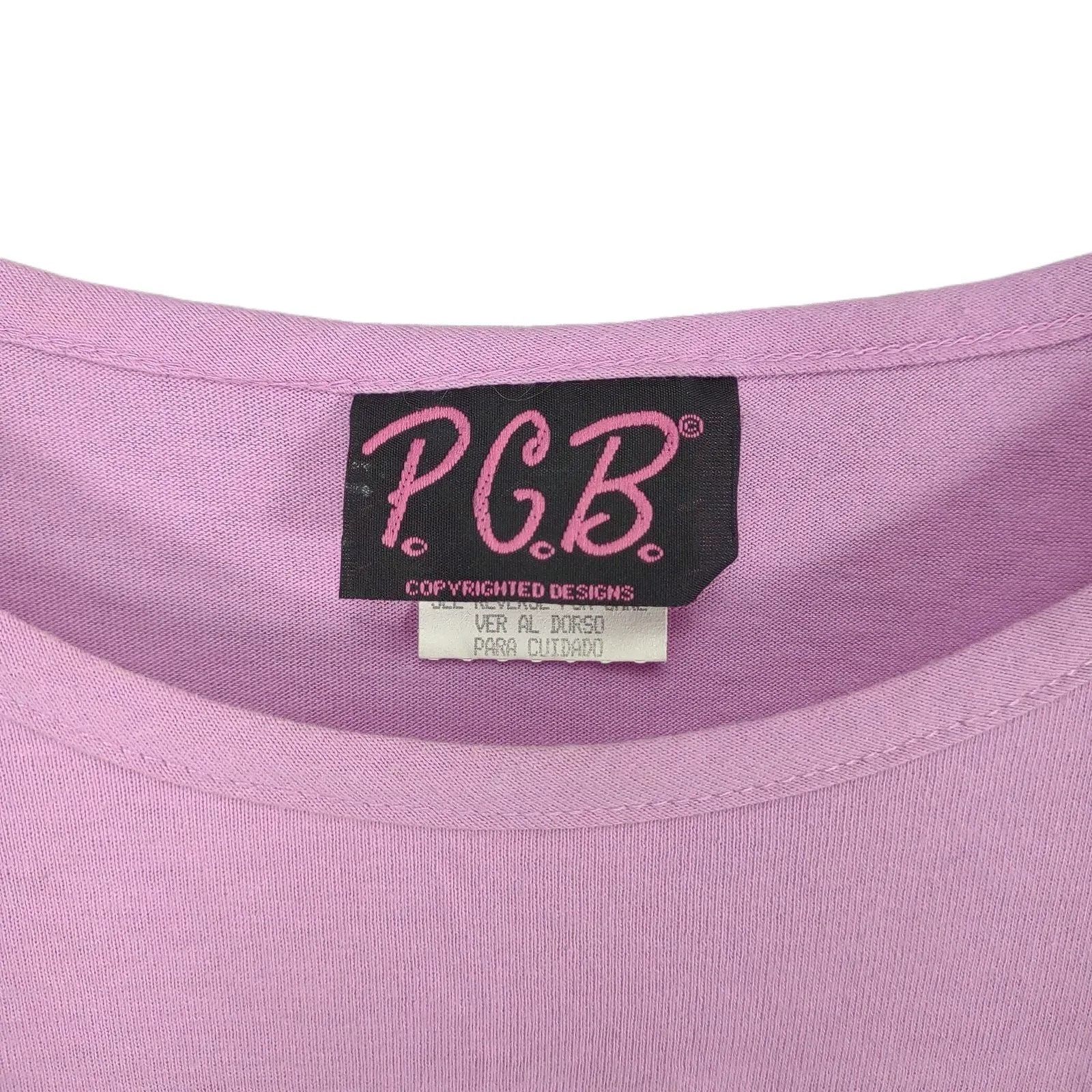 Vintage PGB Embossed Floral & Embroidered Butterfly Purple Top Size L / US 10 / IT 46 - 5 Thumbnail