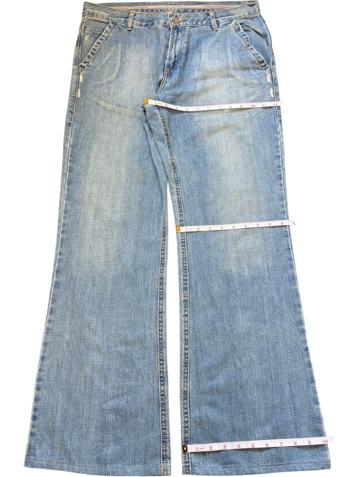 Diesel Vintage Adolfo Dominguez Distressed Flare Jeans Size 35" - 8 Thumbnail