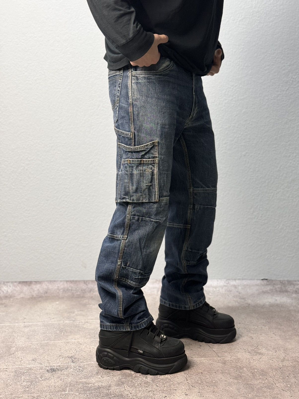 If Six Was Nine × Japanese Brand × Yohji Yamamoto VTG Yohji Yamamoto Junya Watanabe Style Bondage Cargo Pants Size US 32 / EU 48 - 5 Thumbnail