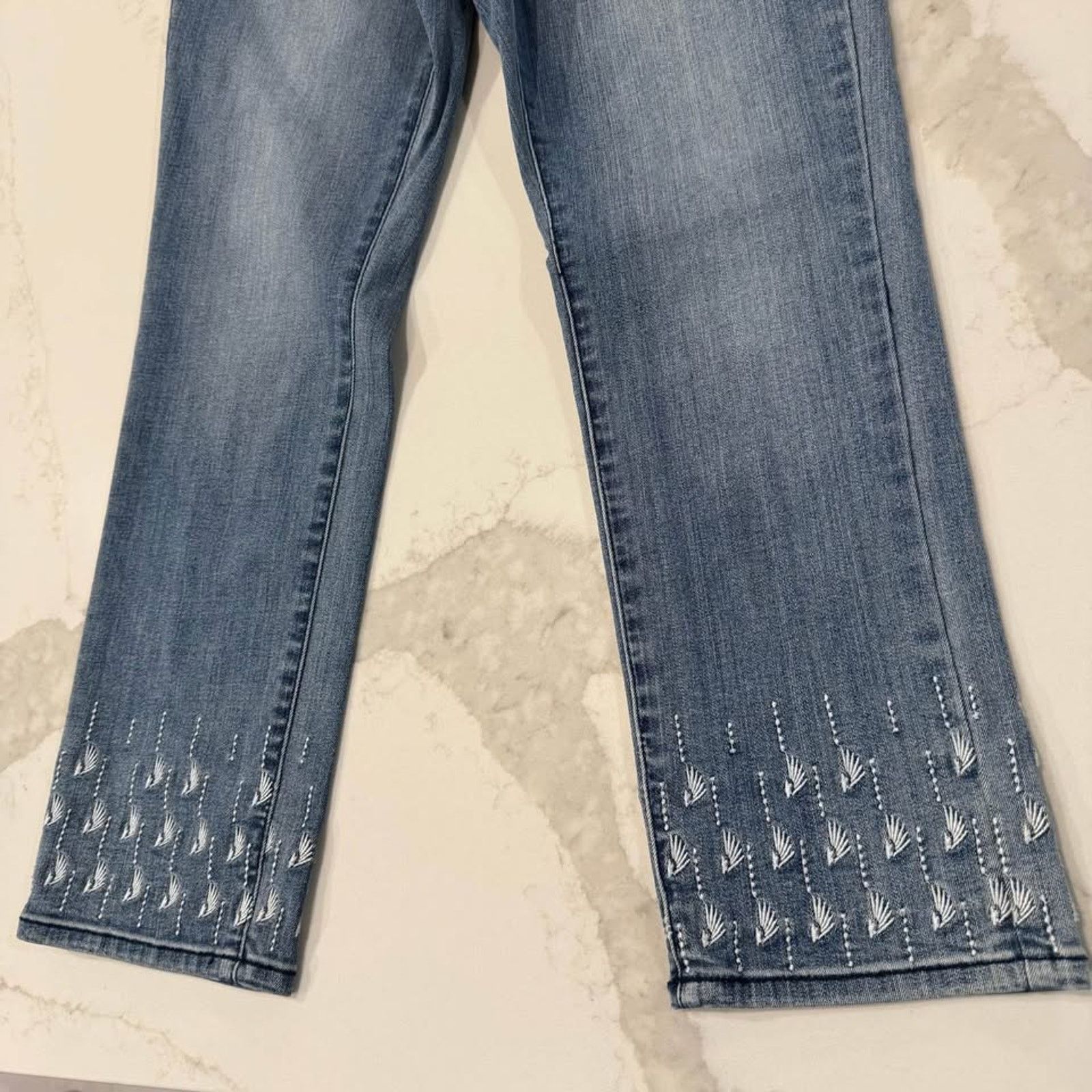 NYDJ NYDJ Los Angeles Ankle Embroidered Denim Jeans Womens 10P Size 32" / US 10 / IT 46 - 2 Thumbnail