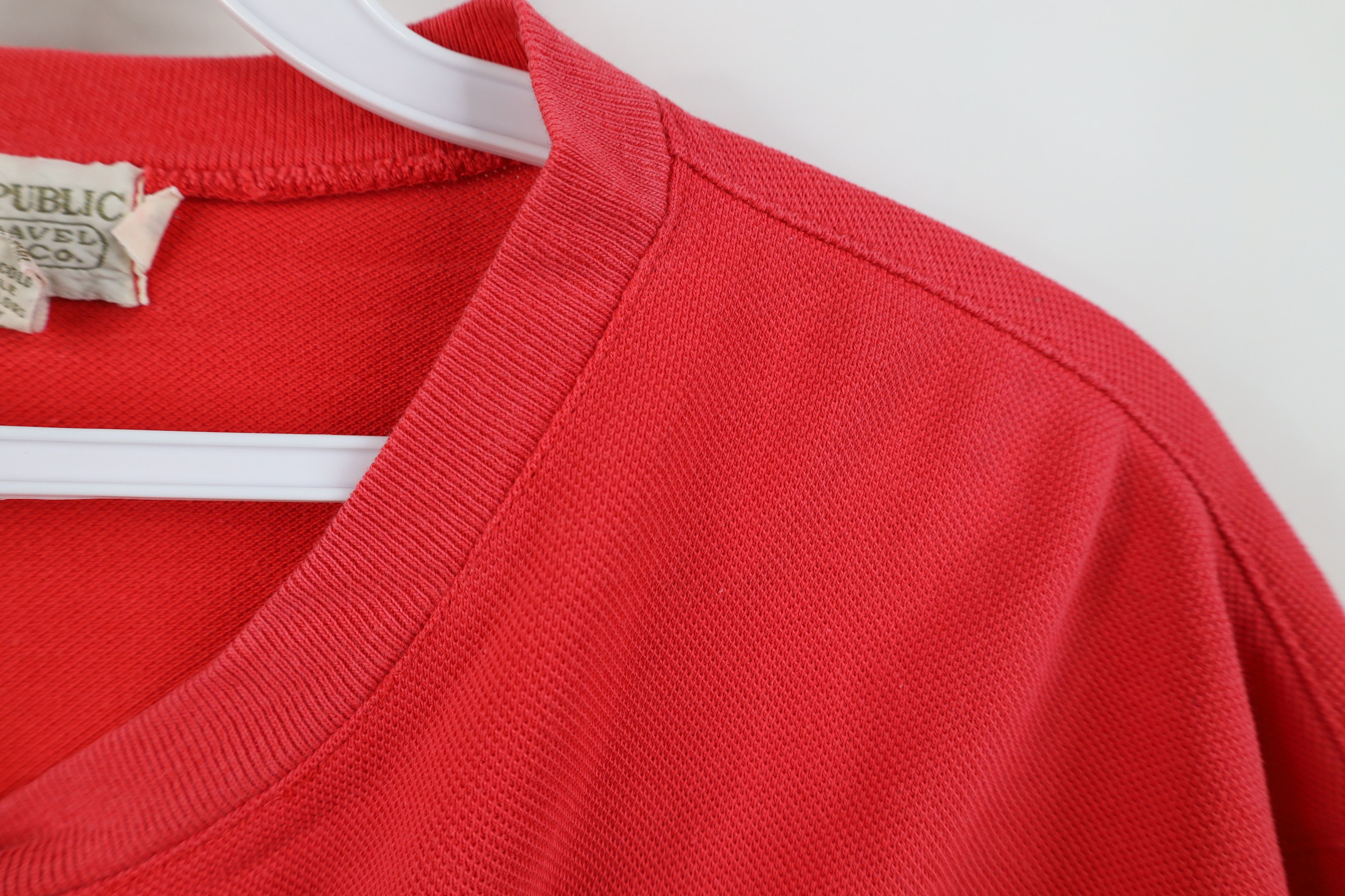 Banana Republic Vintage 90s Banana Republic Safari Knit Baggy T-Shirt Red Size US S / EU 44-46 / 1 - 5 Thumbnail