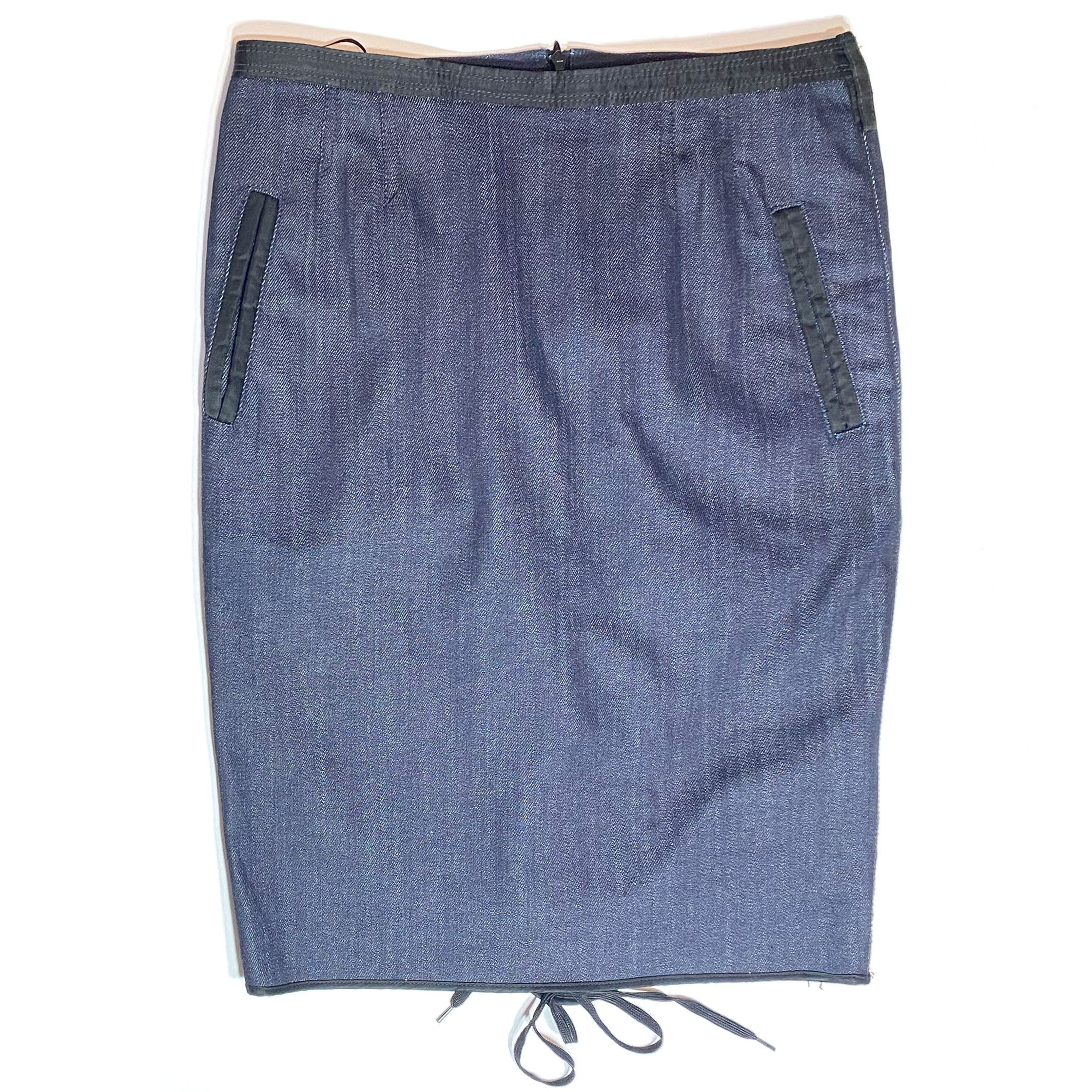 Jean Paul Gaultier GAULTIER2 Jean Paul Gaultier Lace-up Jeans Denim Skirt Size 28" / US 6 / IT 42 - 1 Thumbnail