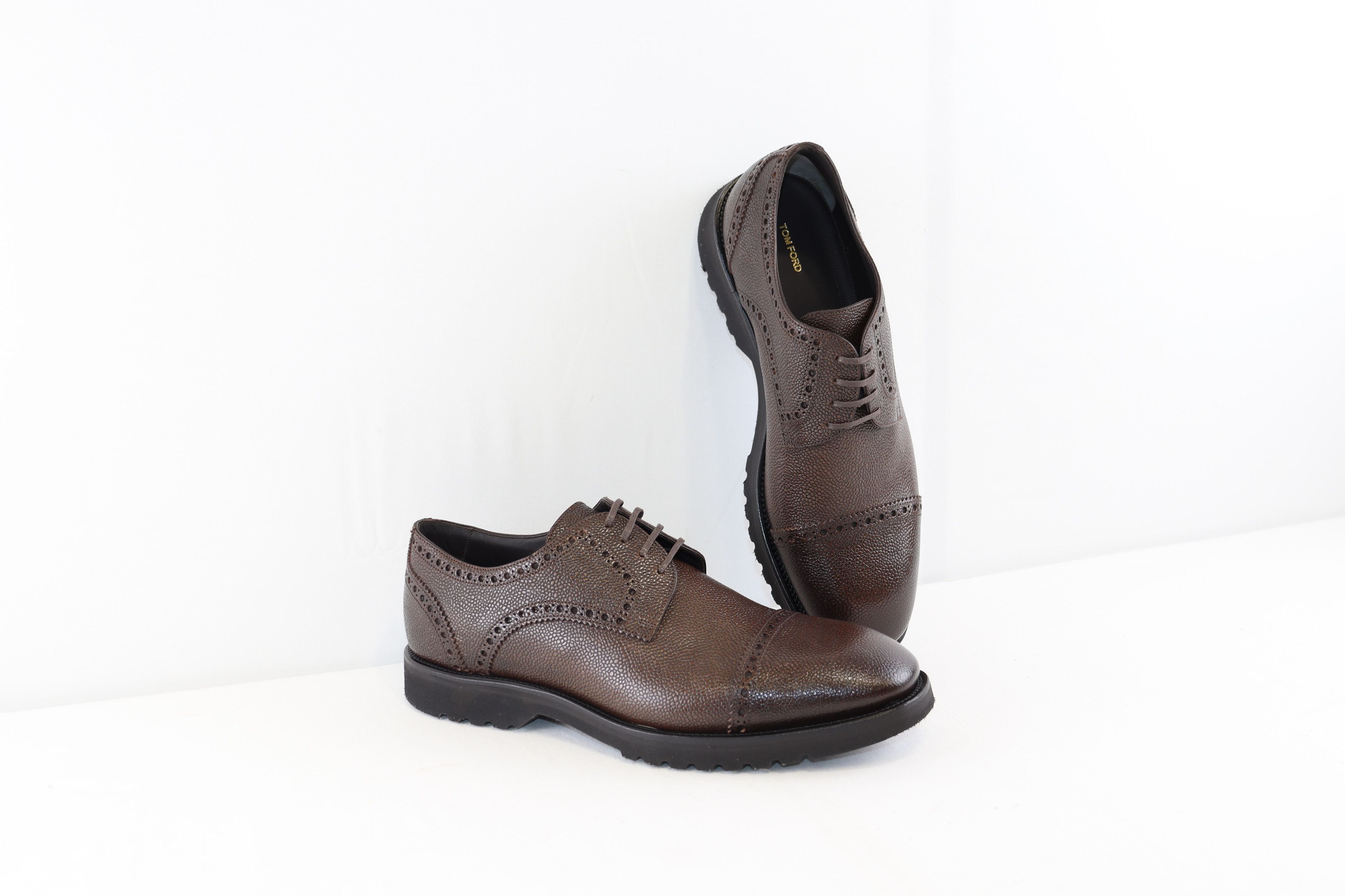 Tom Ford o1rshd1 Men's Shoes Informal Lace Up in Brown Size US 10.5 / EU 43-44 - 9 Thumbnail