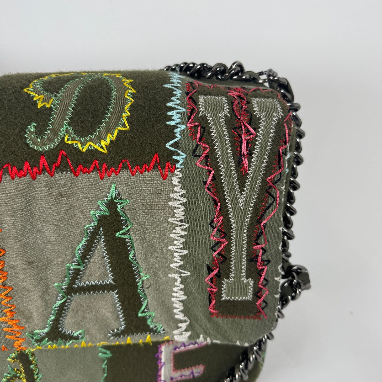 READYMADE Readymade Khaki Patchwork Big Chain Bag Size ONE SIZE - 3 Thumbnail
