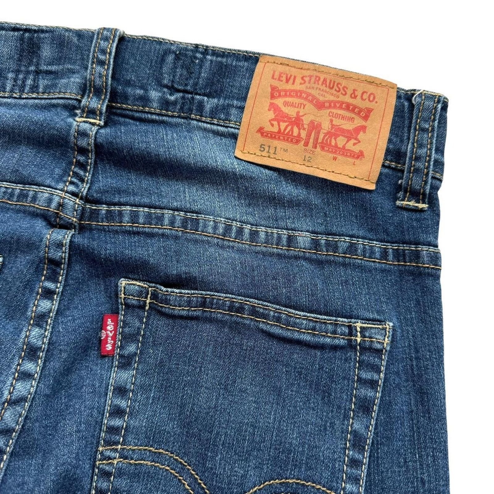 Levi's Levis 511 High Waisted Blue Slim Denim Jeans UK Size 8 Size 27" / US 4 / IT 40 - 6 Thumbnail