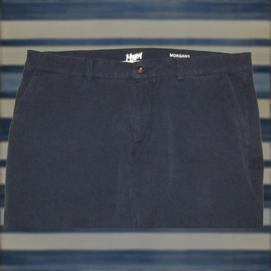 Vintage MUGSY Chino Pants Navy Blue Morgans 40 x 32 Men Size US 40 / EU 56 - 1 Thumbnail