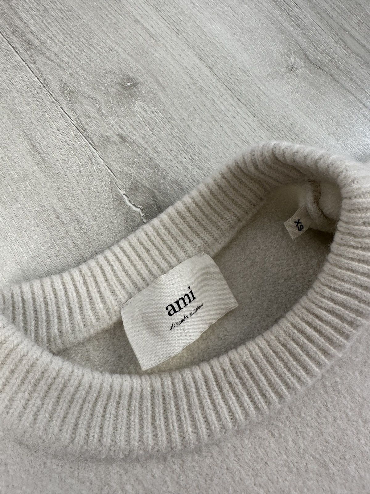 AMI Ami Paris Sweater White Size XS / US 0-2 / IT 36-38 - 6 Thumbnail