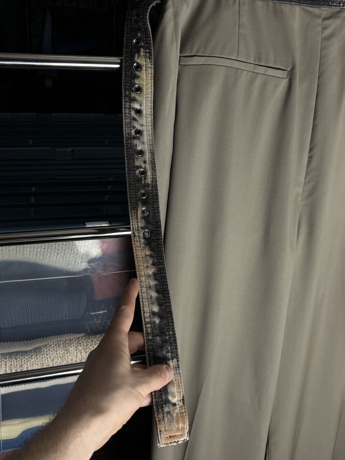 Acne Studios Acne Studios Super 100’S Wool Baggy Belted Sample Pants Rare Size US 34 / EU 50 - 7 Thumbnail