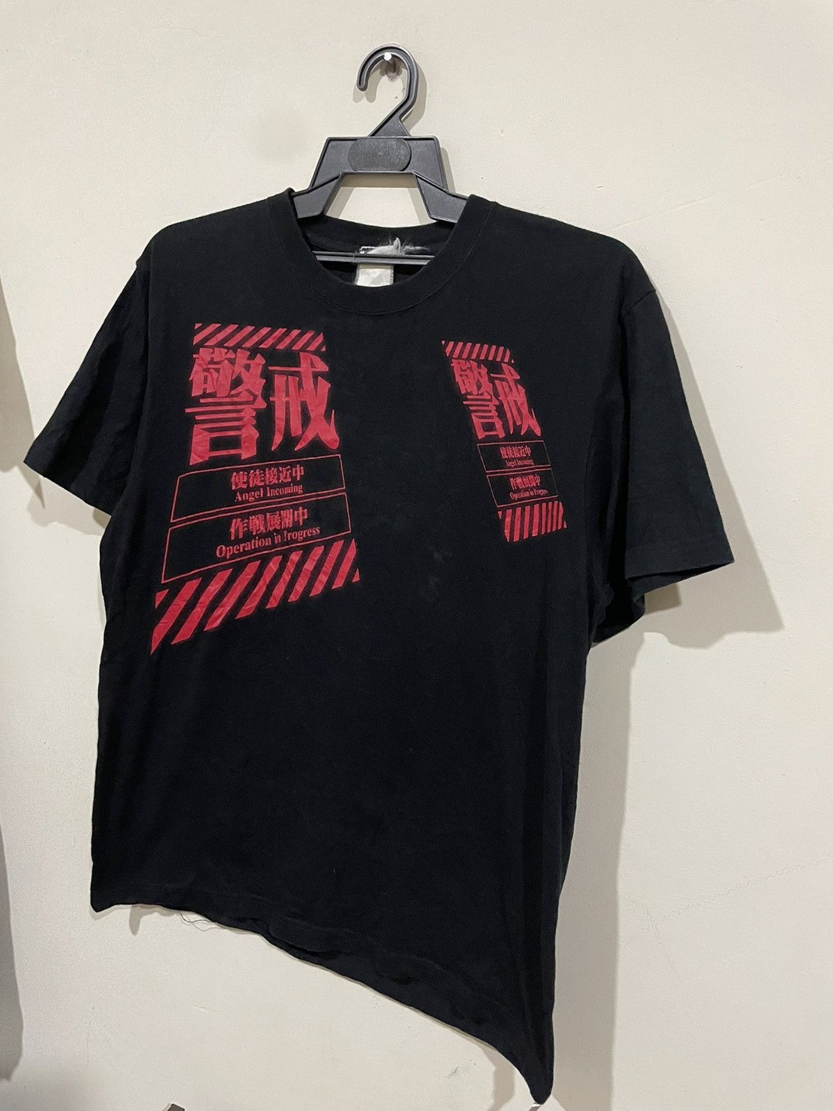 Anime × Japanese Brand Evangelion Genesis Angel Incoming Operation In Progress Tee Size US M / EU 48-50 / 2 - 3 Thumbnail