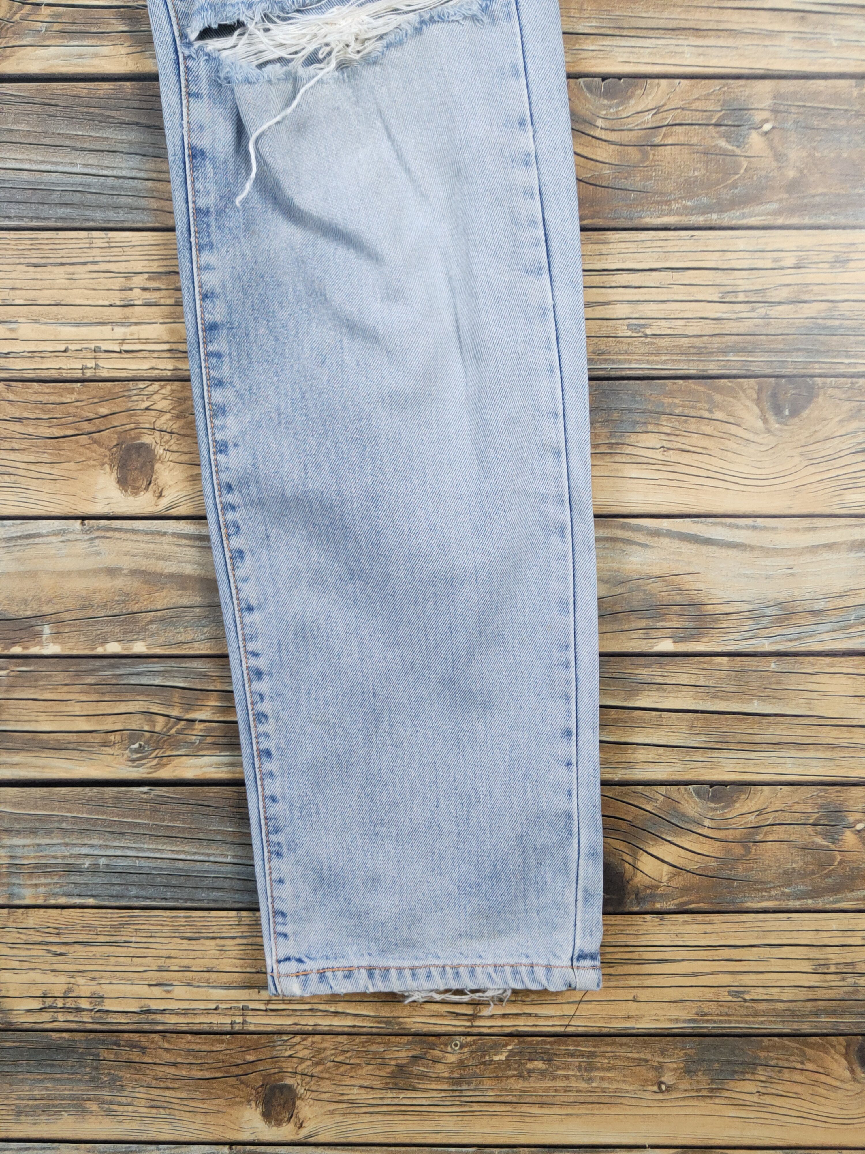 Edwin Edwin Light Blue Distressed Ripped denim Jeans #W1485 Size US 33 - 8 Thumbnail