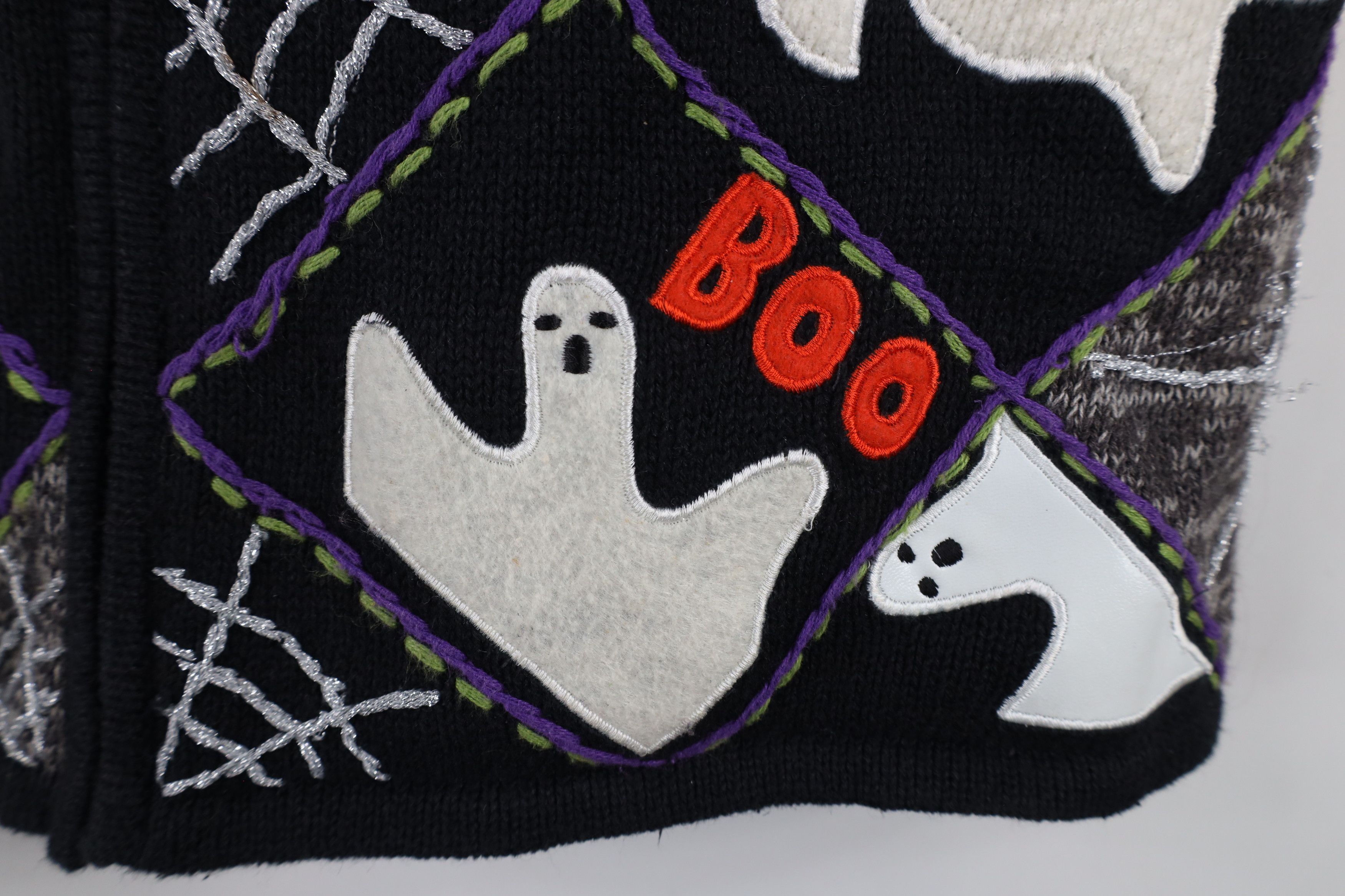Vintage Vintage 90s Streetwear Ghost Spider Cardigan Sweater Vest Size L / US 10 / IT 46 - 7 Thumbnail