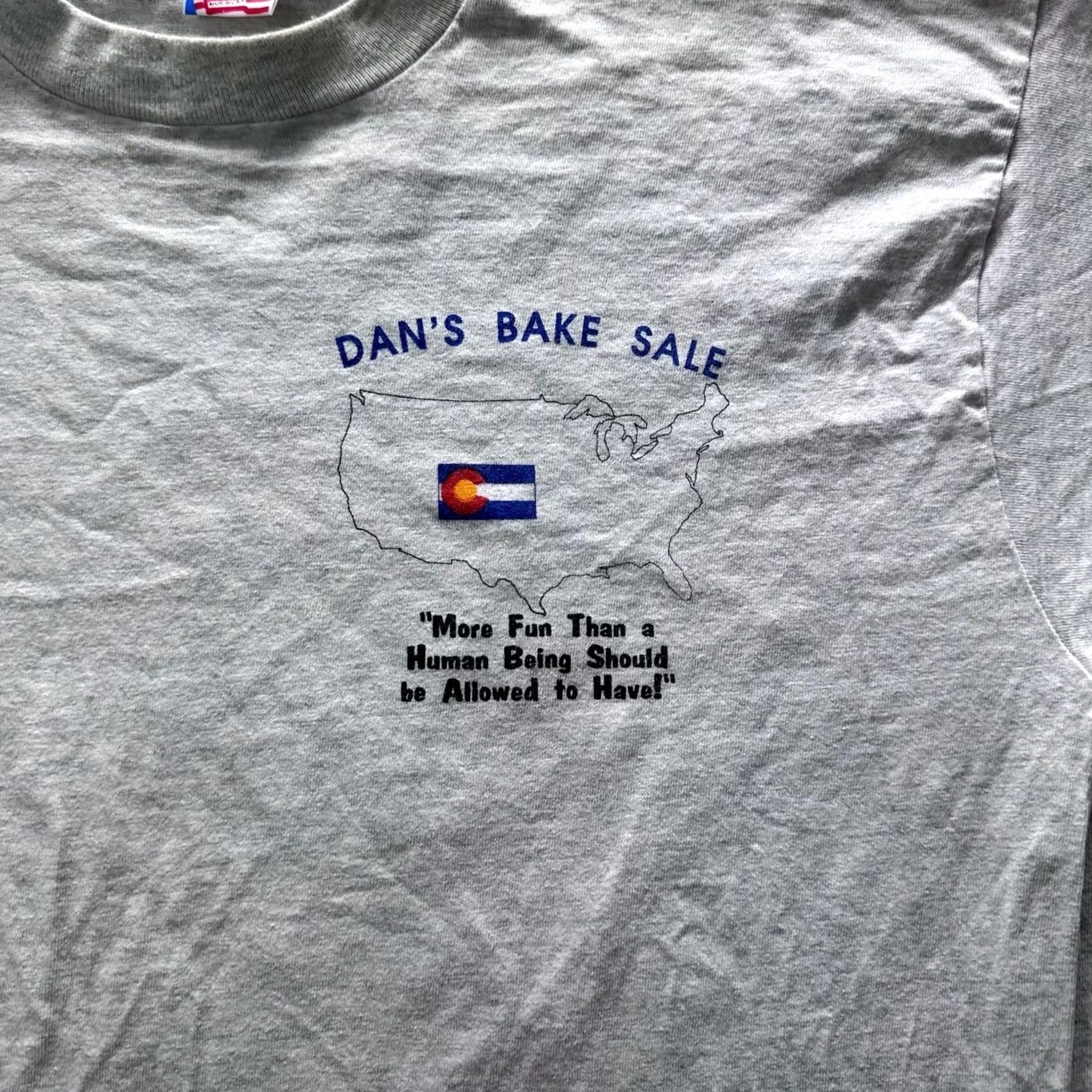 Fruit Of The Loom Fruit Of The Loom Shirt Mens XL Gray Dan's Bake Sale Graphic Tee Crewneck USA Size US XL / EU 56 / 4 - 2 Thumbnail