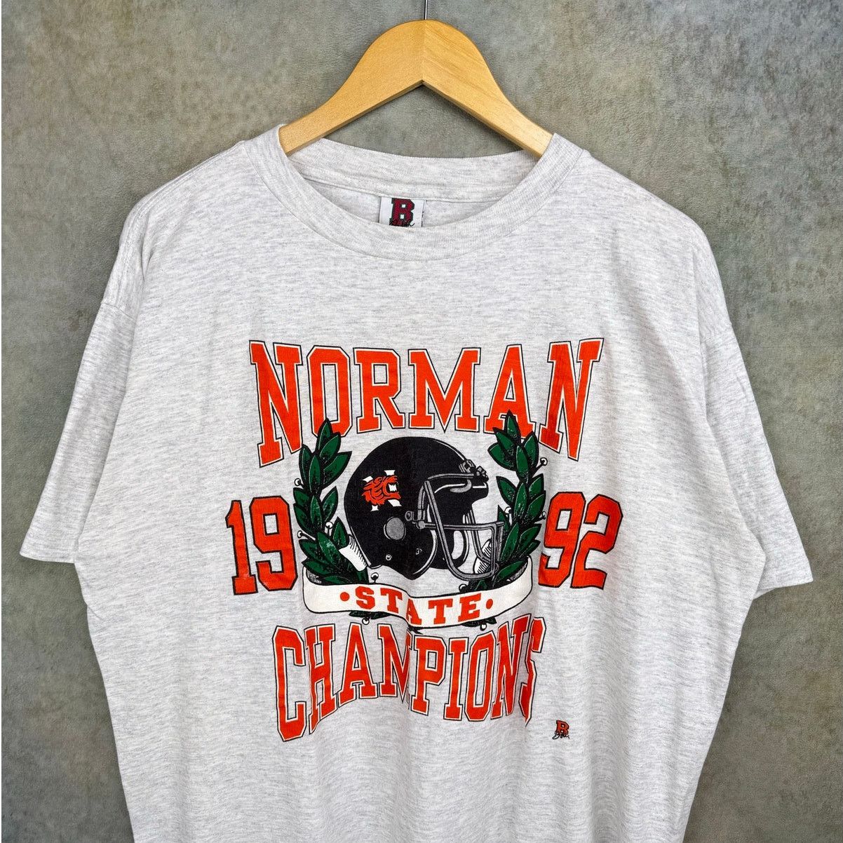 Vintage VTG 1992 Norman Oklahoma Football State Champs T Shirt Sz L Size US L / EU 52-54 / 3 - 2 Thumbnail