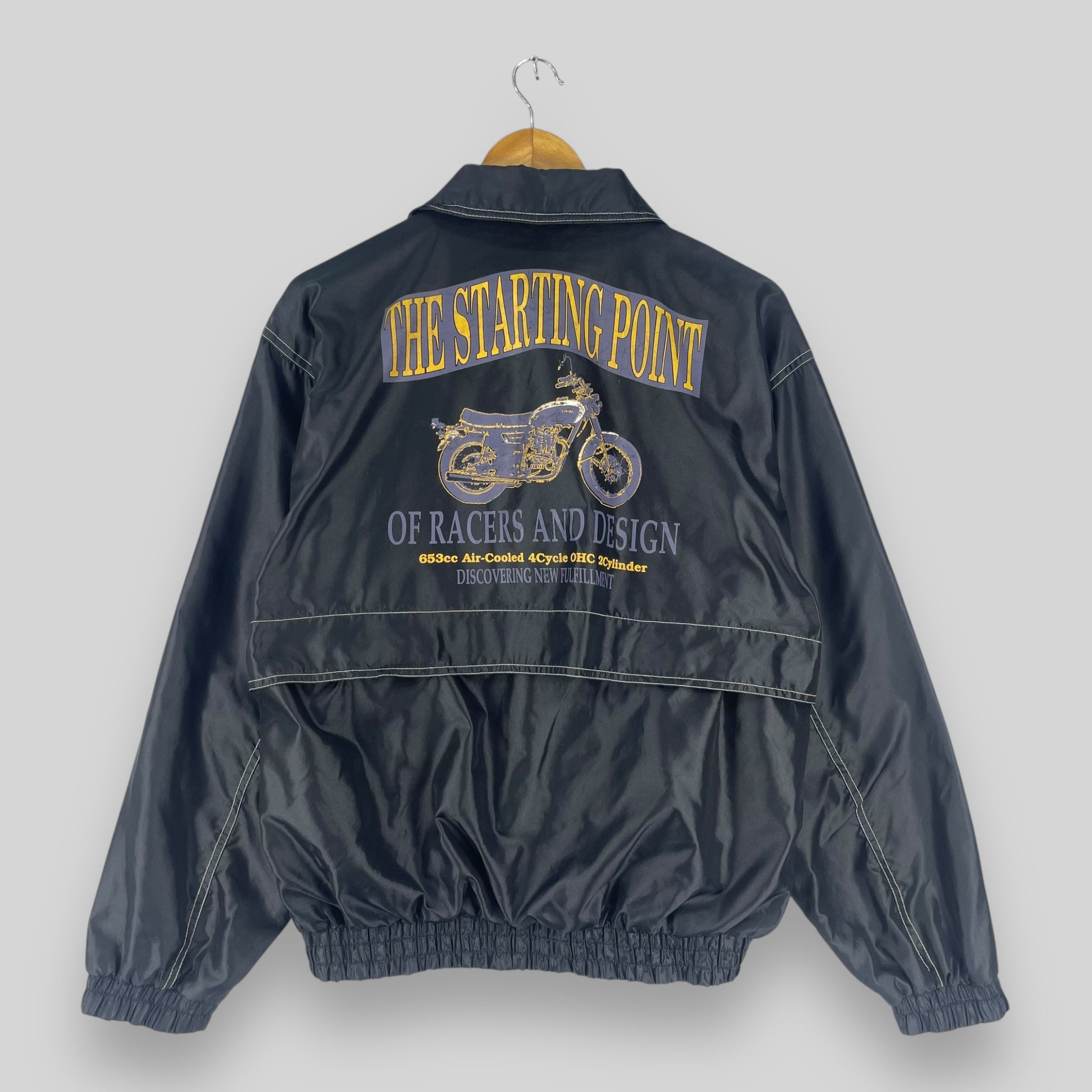 Yamaha Vintage YAMAHA Motor Xs-1 Printed Windbreaker Jacket Size US M / EU 48-50 / 2 - 1 Thumbnail
