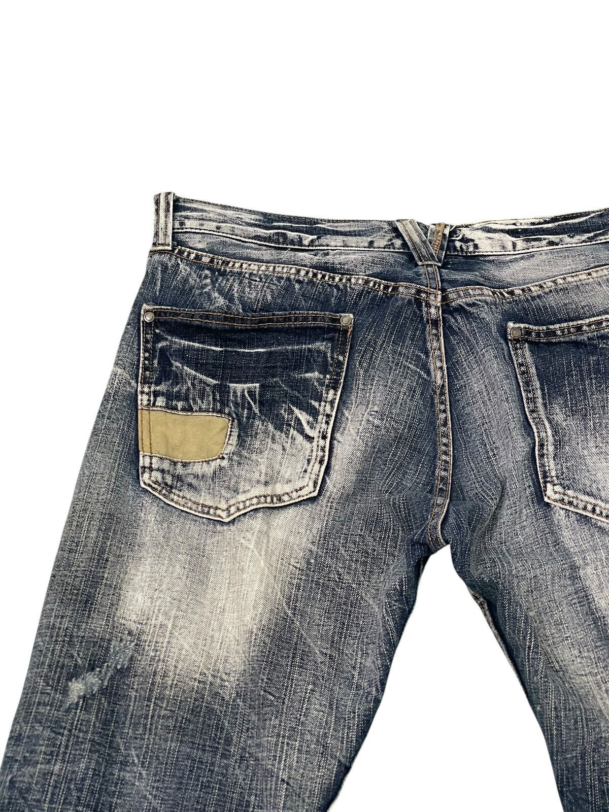 Yasuyuki Ishii Straight Jeans Sorridere Faded Acid Wash Chrome hearts 2🟦8 Size US 34 / EU 50 - 6 Thumbnail