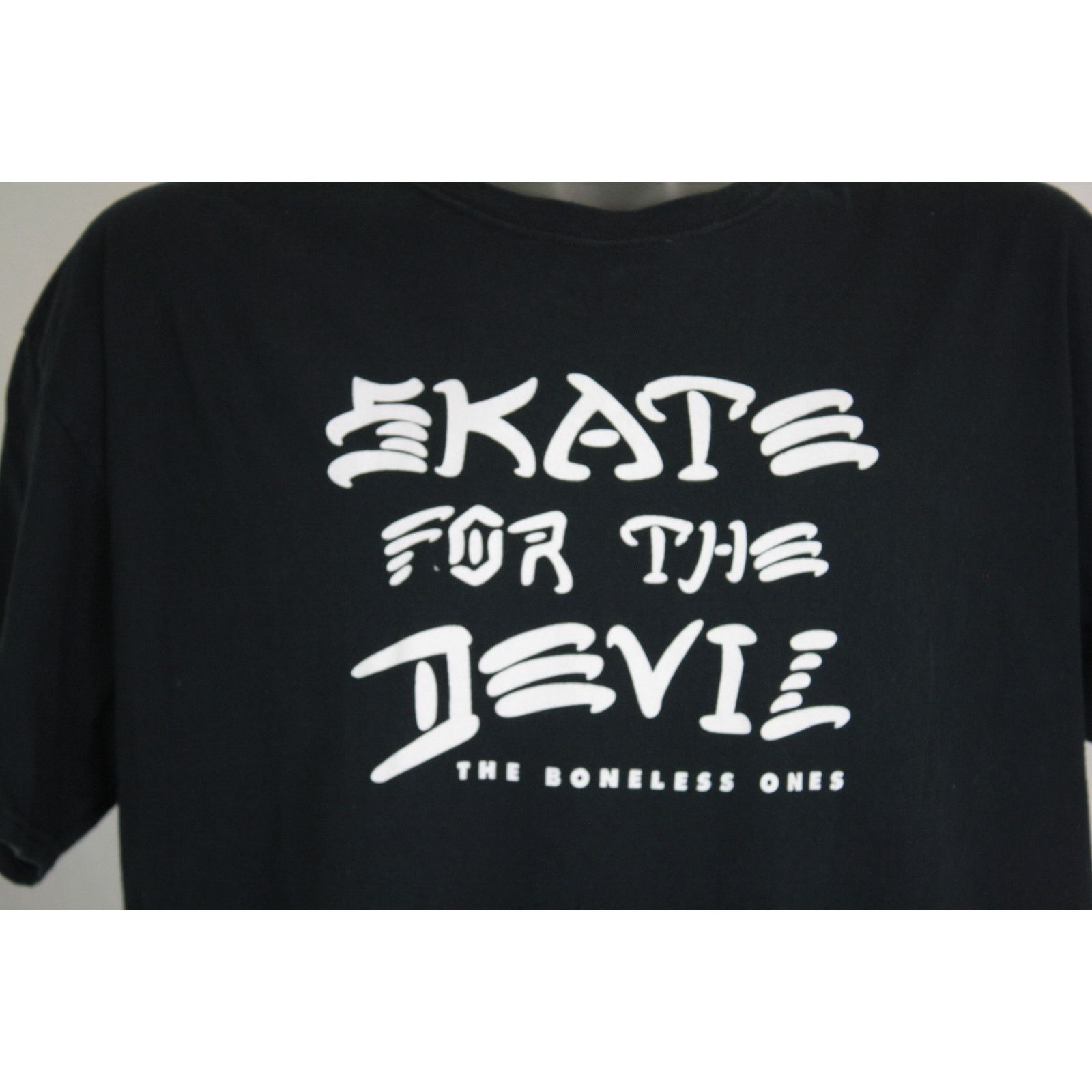 Band Tees × Fruit Of The Loom × Vintage Boneless Ones Skate for the Devil T Shirt Mens XL Punk Skate Size US XL / EU 56 / 4 - 2 Thumbnail