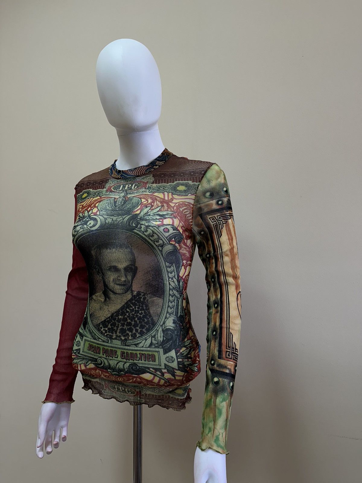 Jean Paul Gaultier Very Rare! Jean Paul Gaultier Ss96 Collage Mesh Shirt Size S Size S / US 4 / IT 40 - 5 Thumbnail
