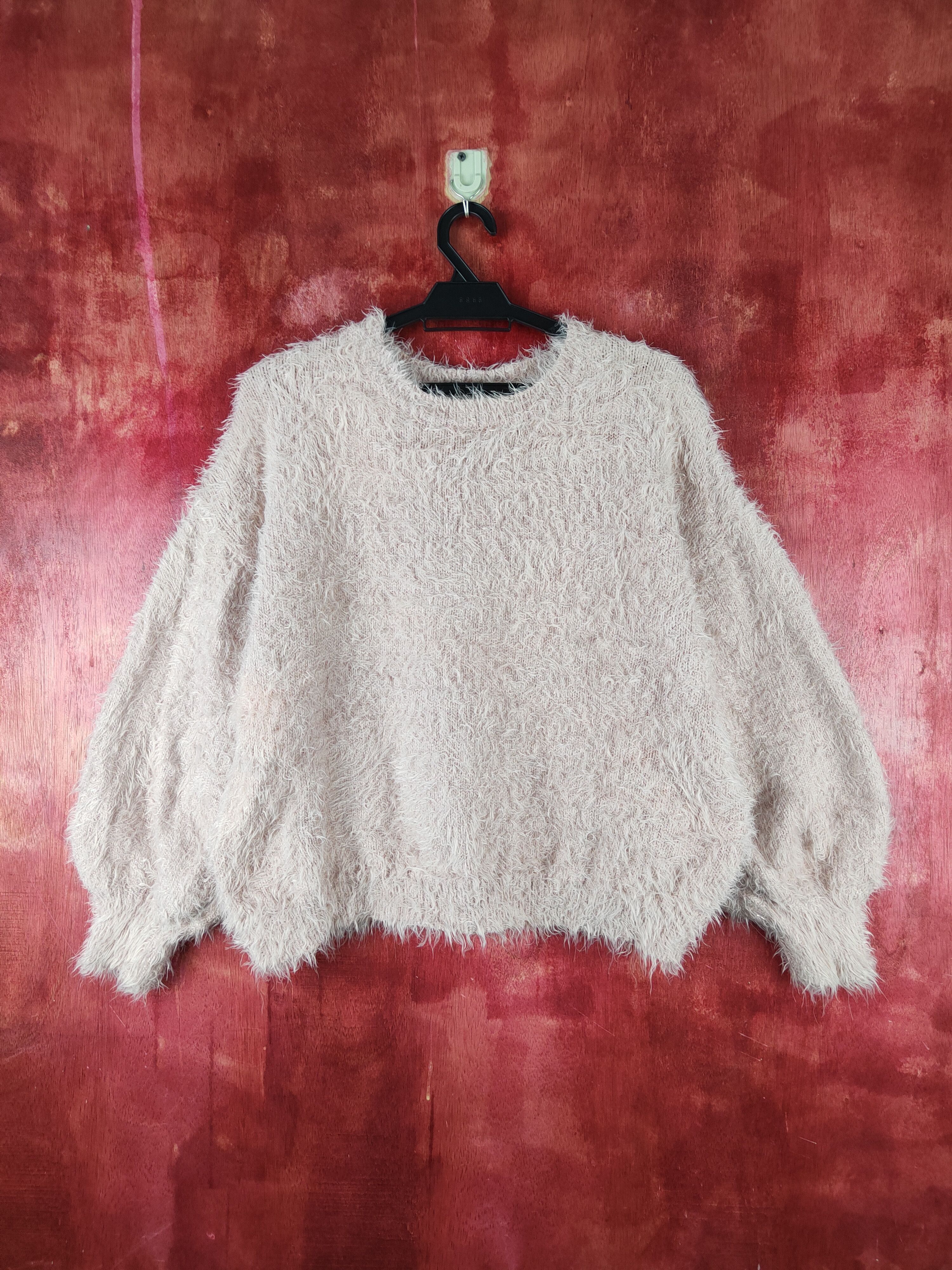 GU × Japanese Brand GU Pink Shag Shaggy Fur Mohair Knitwear #S2190 Size L / US 10 / IT 46 - 1 Thumbnail