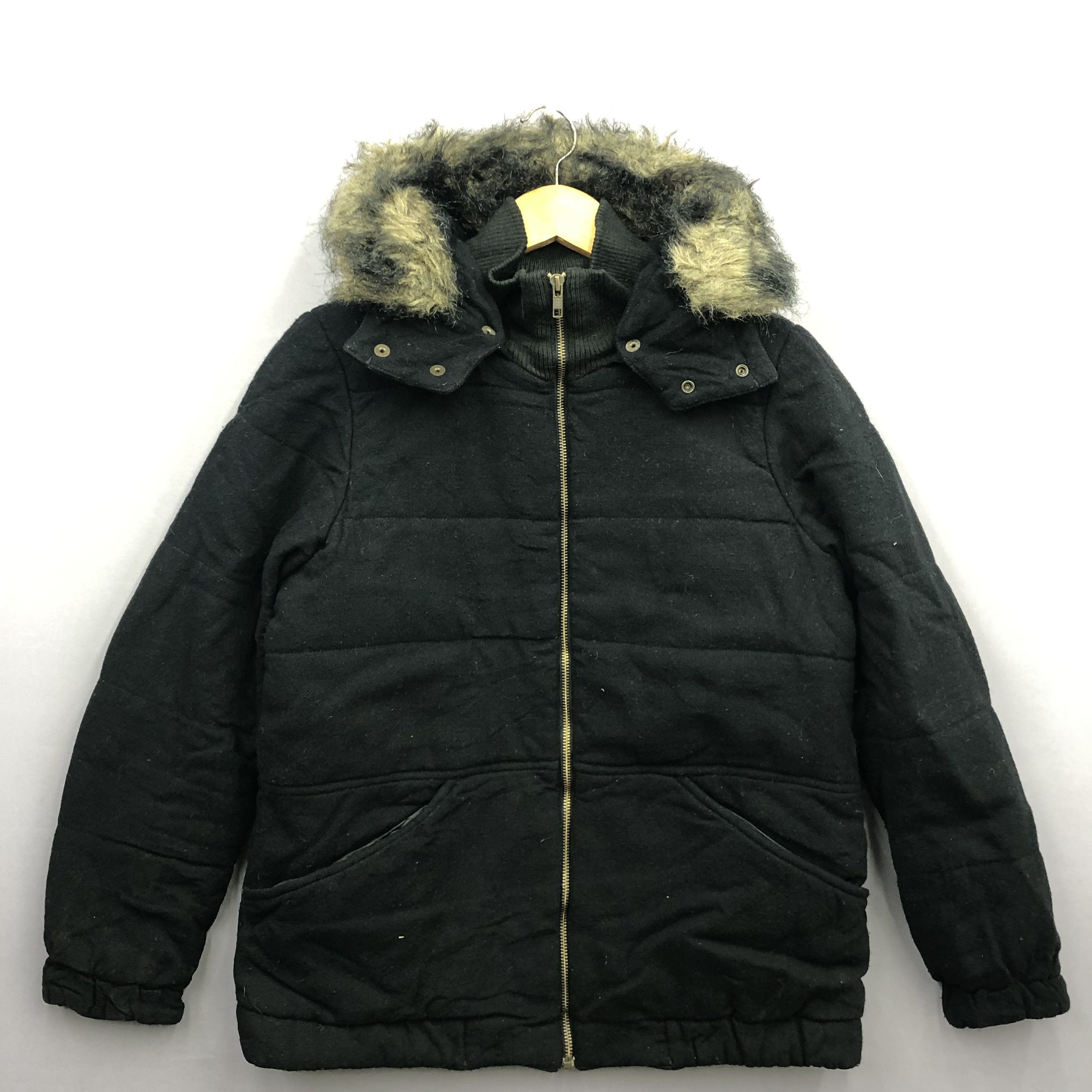 If Six Was Nine × Vintage Vintage On The Couch Shearling Puffer Wool Zipper Jacket Size S / US 4 / IT 40 - 4 Thumbnail