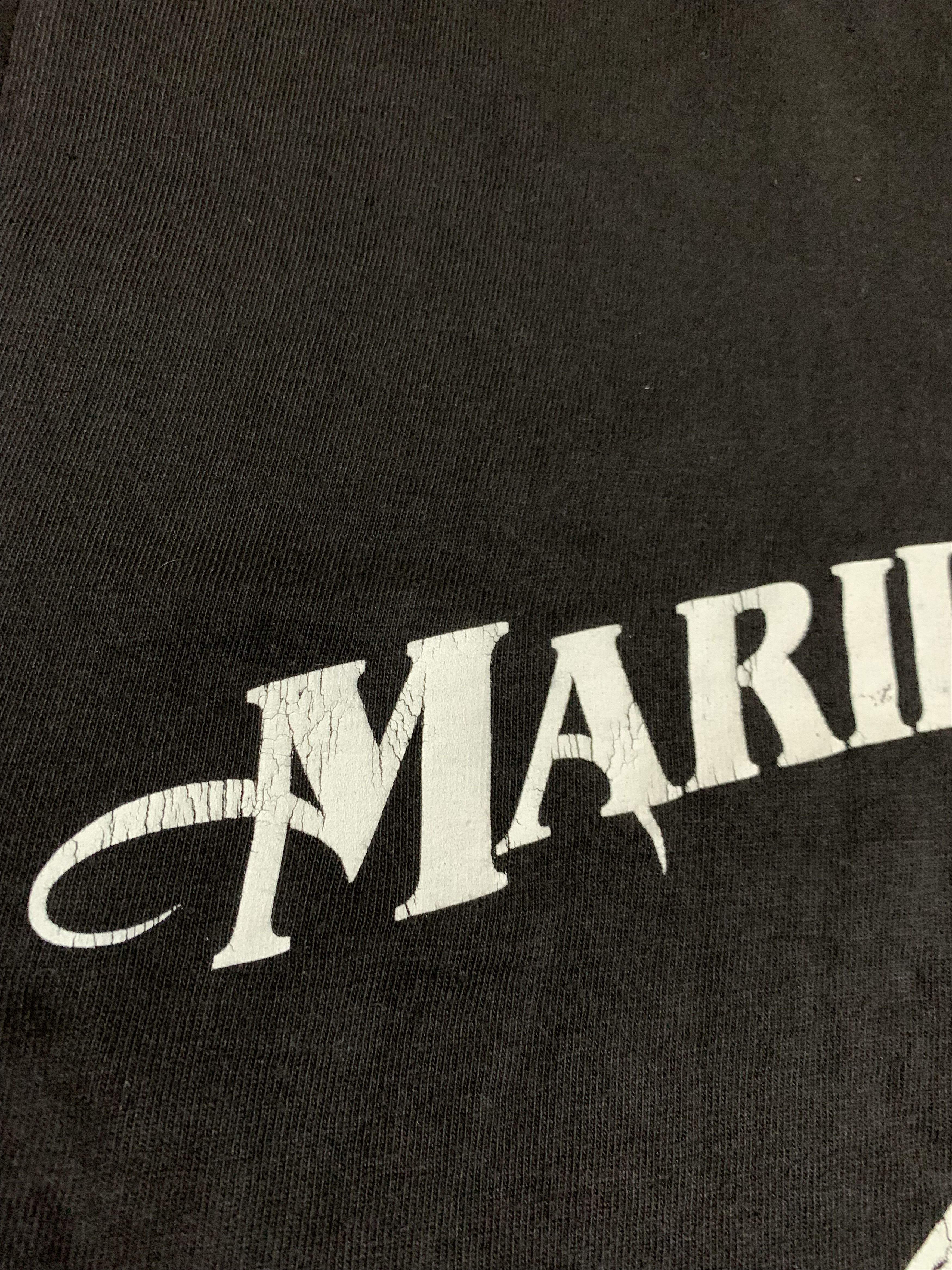 Band Tees × Vintage Vintage Marilyn Manson T Shirt Tee Unsafe Tour Crazy 90s Size US S / EU 44-46 / 1 - 15 Thumbnail
