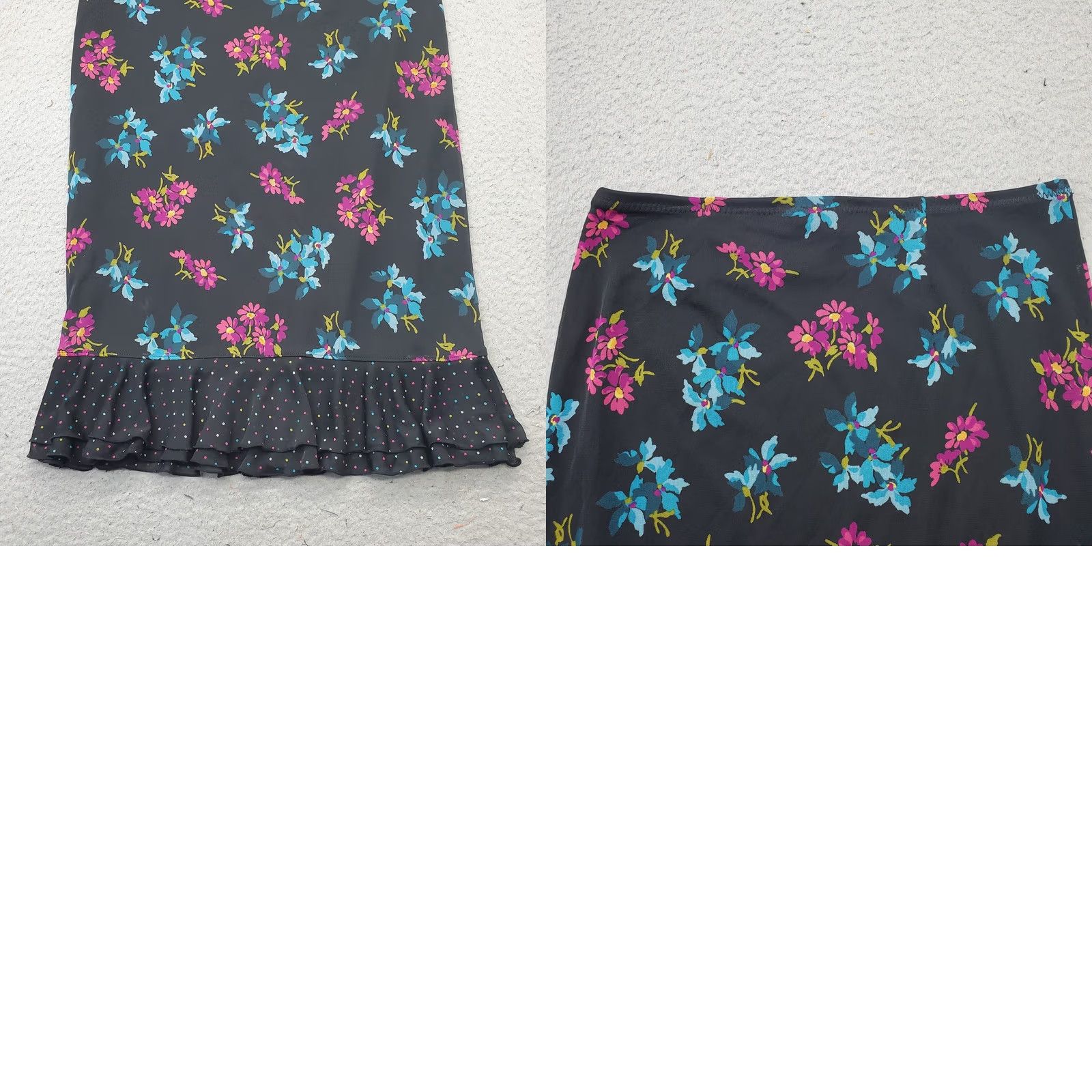 Express Express Skirt Women S Floral Multicolor Ruffle Hem Pull On Short Size: Womens Size S Size 28" / US 6 / IT 42 - 8 Thumbnail