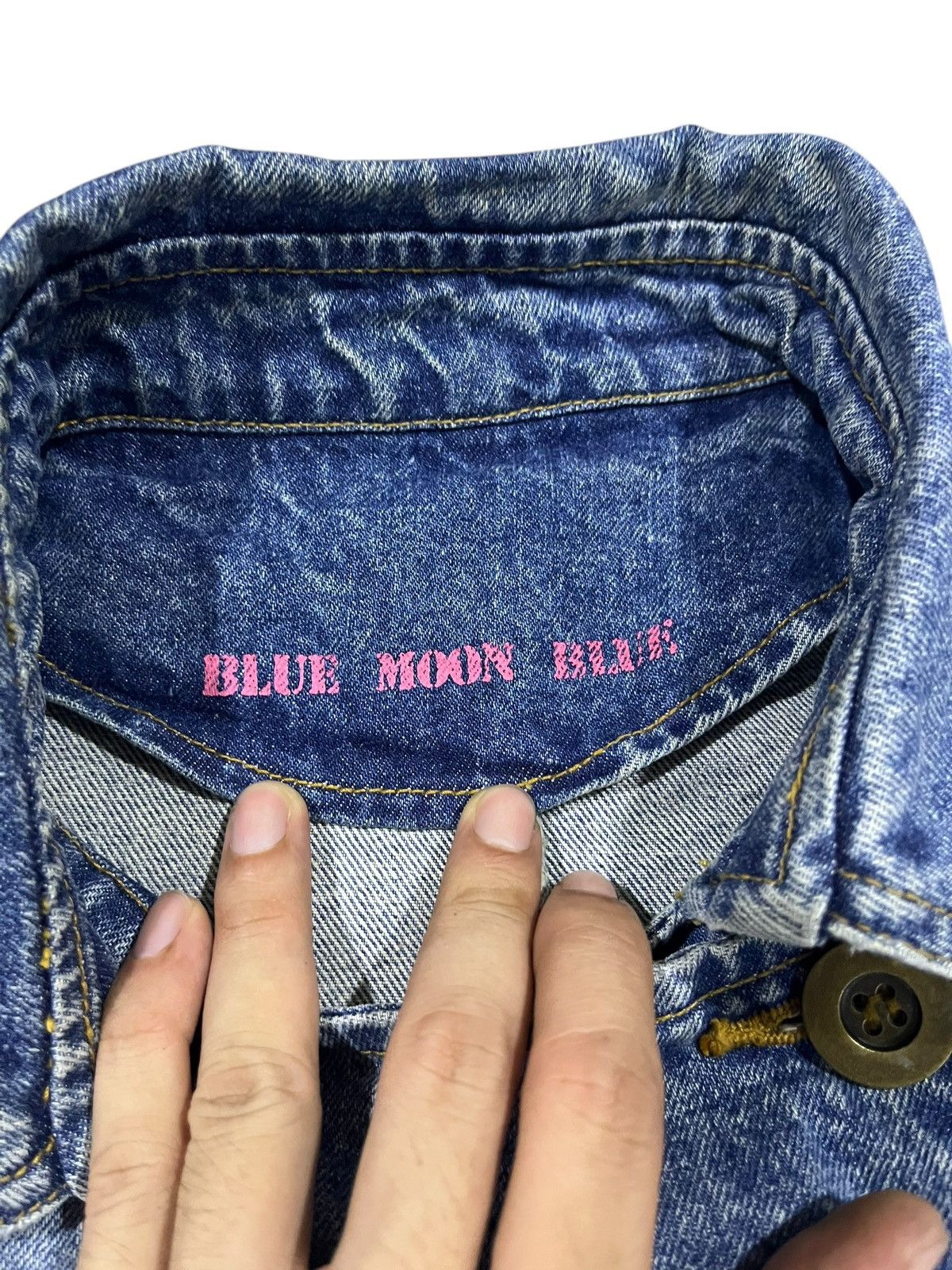 Hysteric Glamour 🇯🇵 BLUE MOON BLUE JAPAN DOUBLE BREASTED DENIM LONG JACKET Size ONE SIZE - 9 Thumbnail