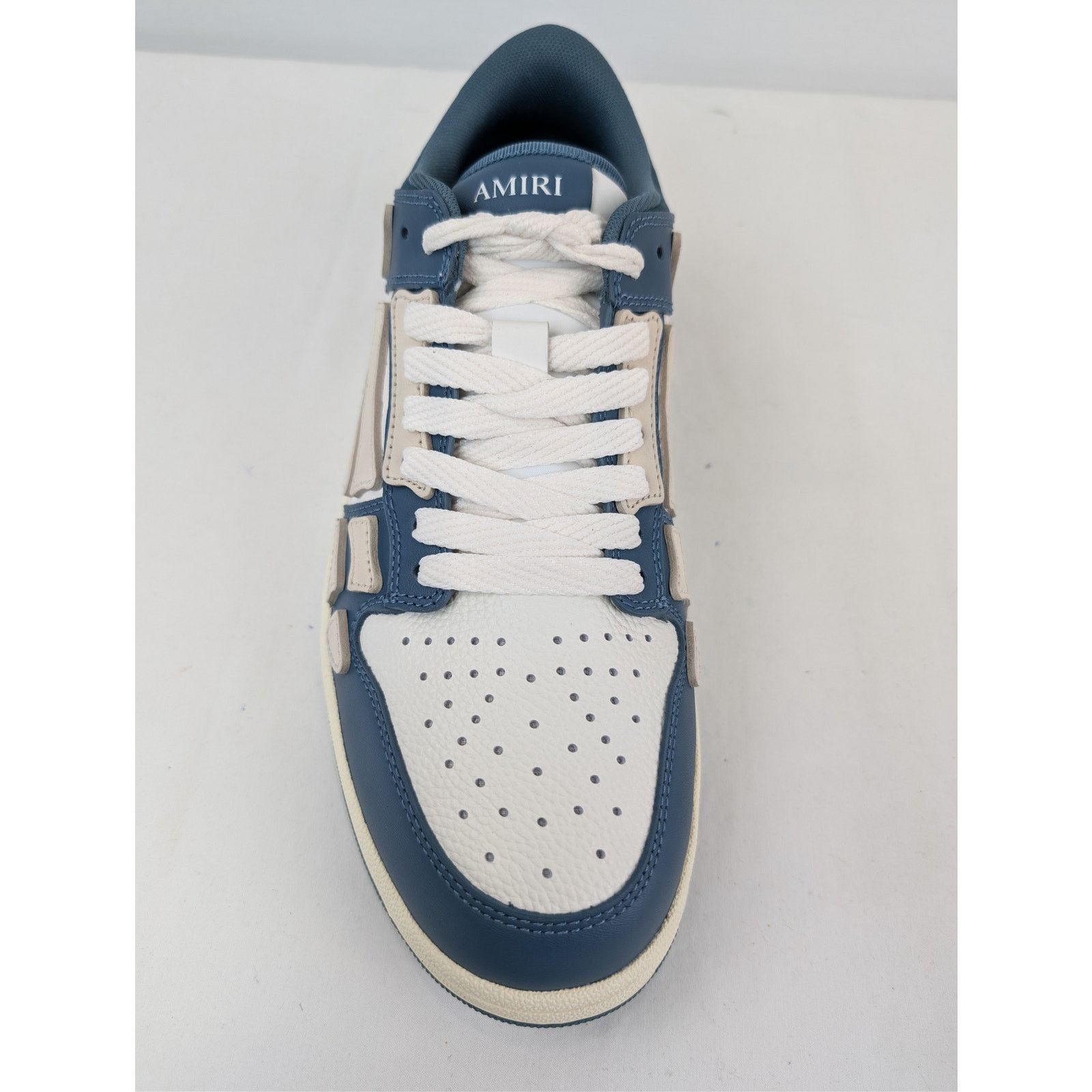 Amiri o1rshd1 Debossed MA Quad Skel Low-Top Sneakers Vintage Blue Size US 11 / EU 44 - 15 Thumbnail