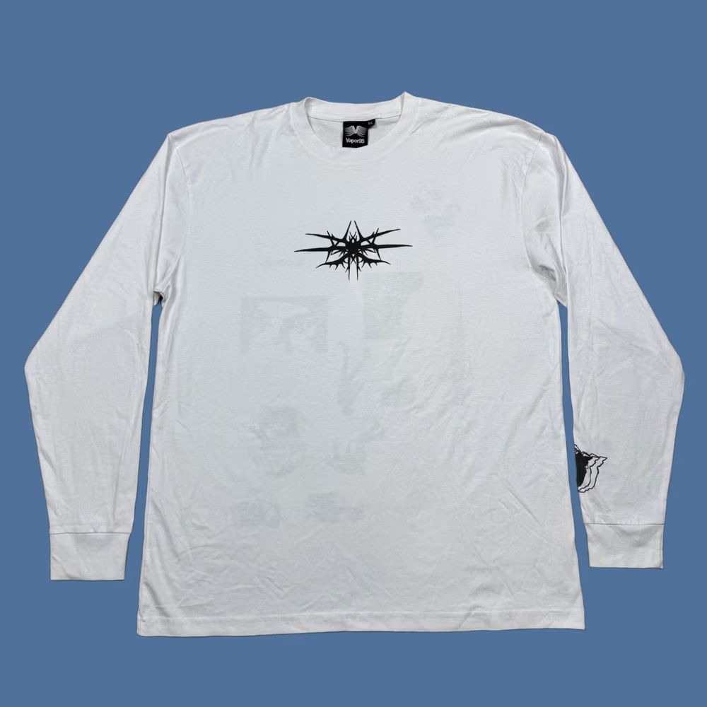 Vintage Vapor95 Shirt XL White Streetwear Graphic Tee Long Sleeve Crew Neck Men's Size US XL / EU 56 / 4 - 1 Thumbnail