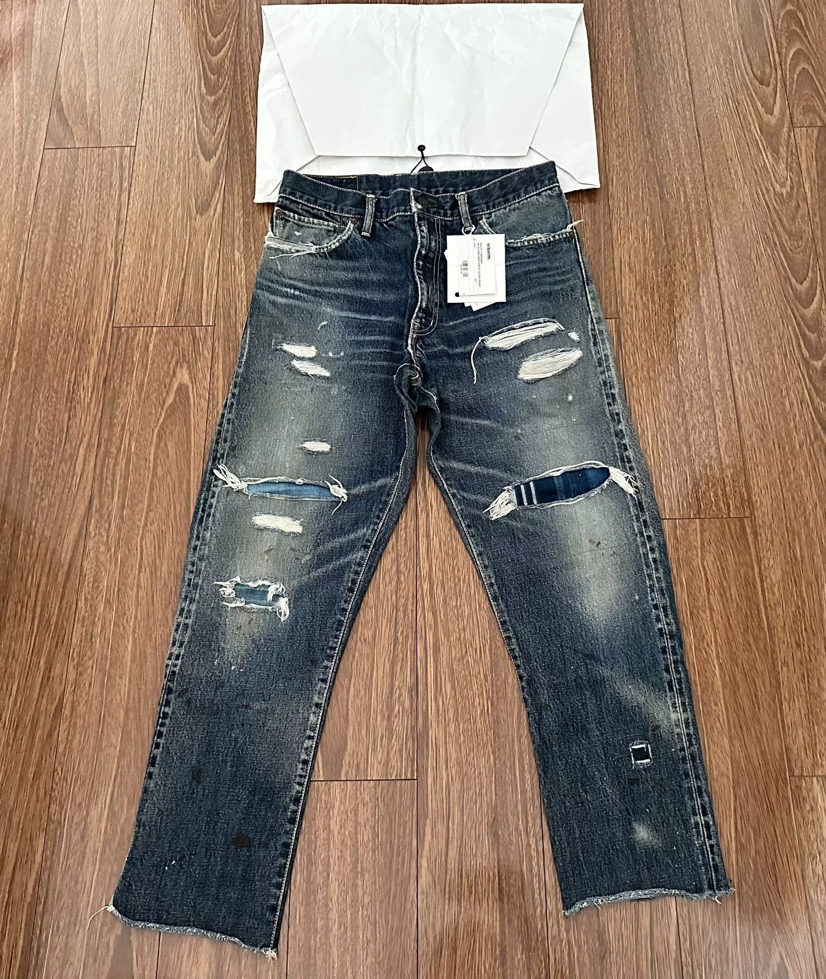 VISVIM 21SS SPOT JOURNEYMAN PANTS TACKED CRASH Denim