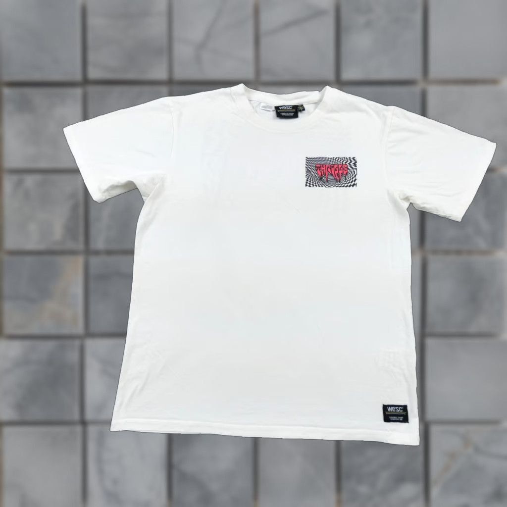 WeSC WeSC Men's Graphic T-Shirt Adult Large White Short Sleeve Casual Surf Logo Size US L / EU 52-54 / 3 - 1 Thumbnail