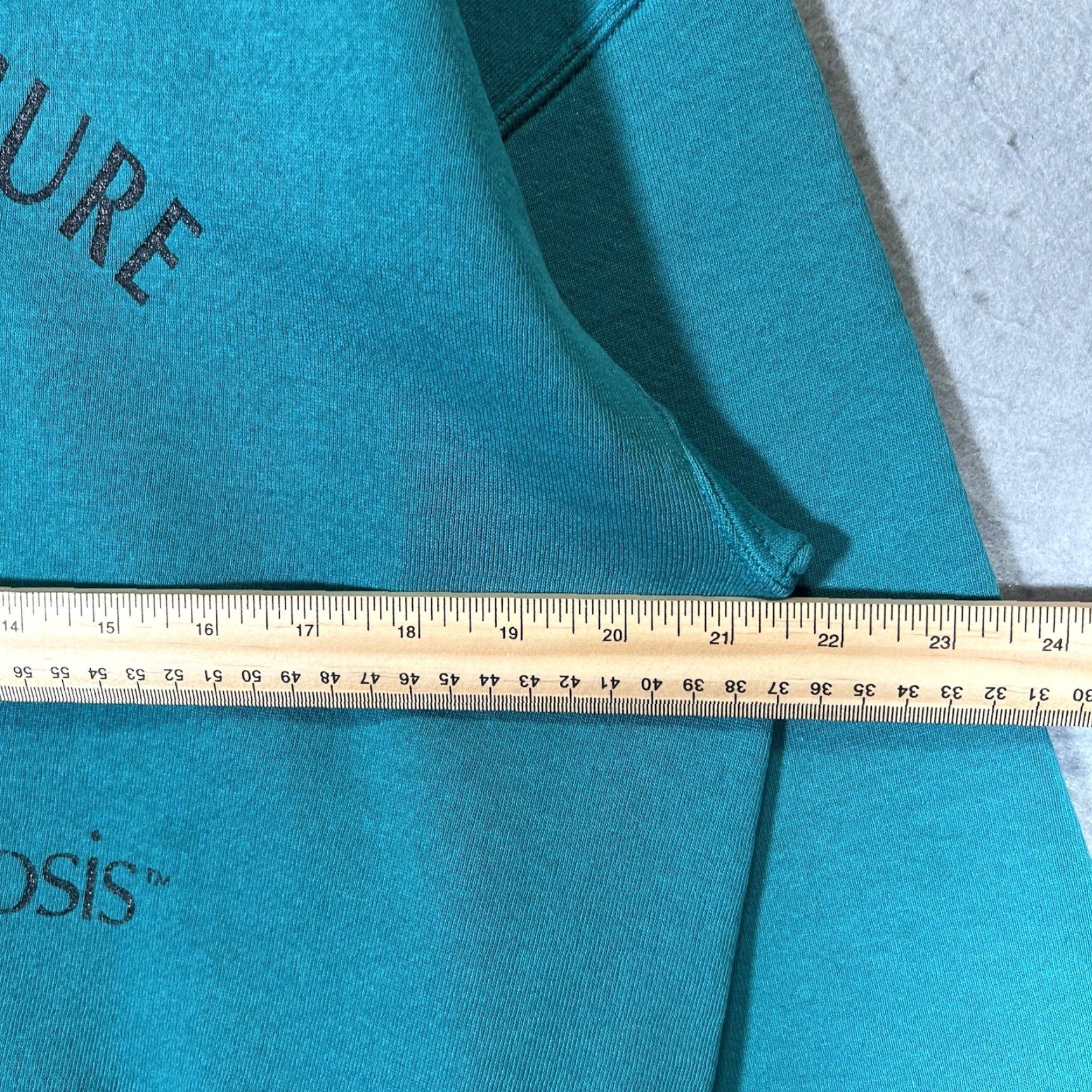 Jerzees VINTAGE A1 VTG 90s Reach For A Cure Sweater Adult Medium Teal Green Neuro Fibromatosis Size US M / EU 48-50 / 2 - 2 Thumbnail